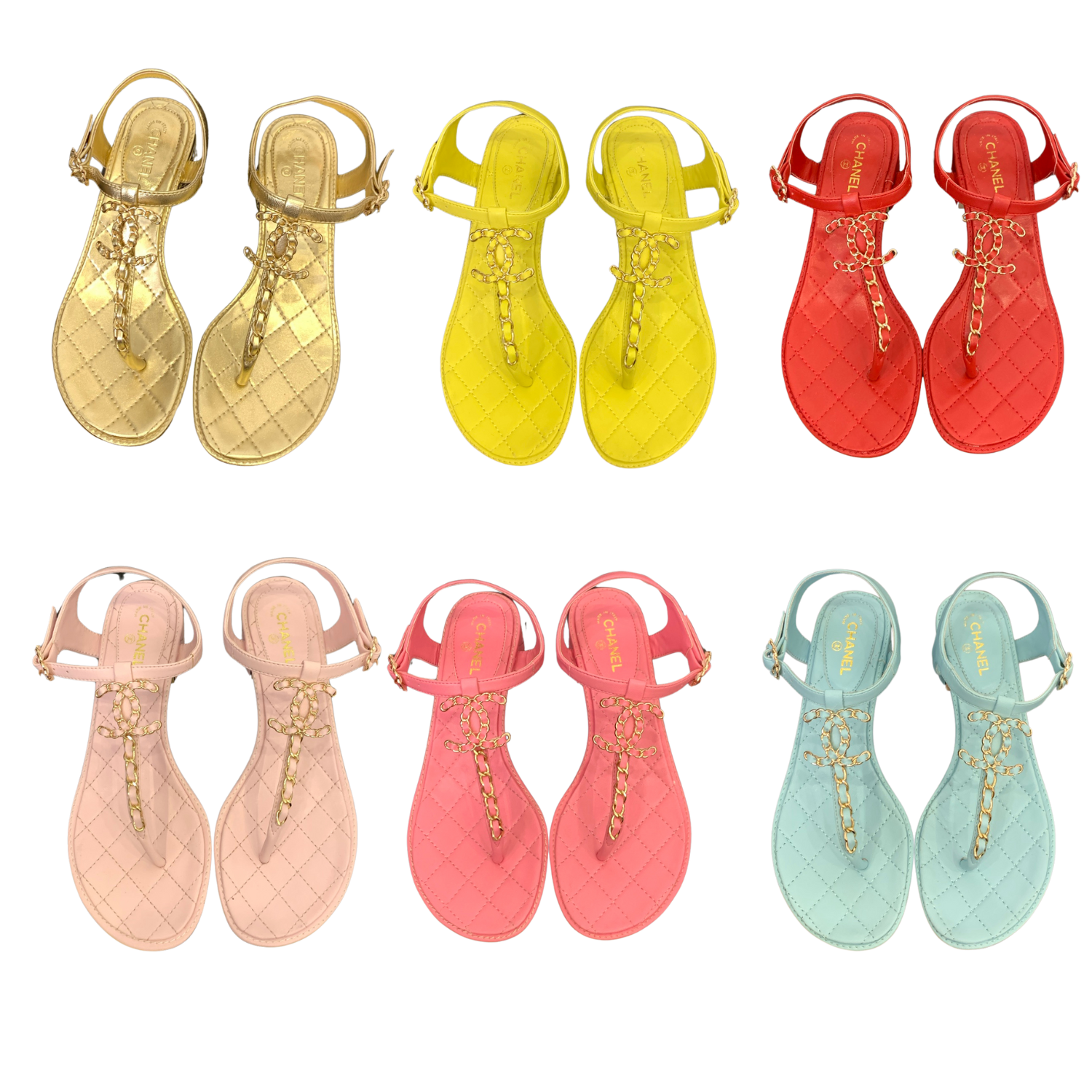 CC 25 Thong Sandal Double C Leather