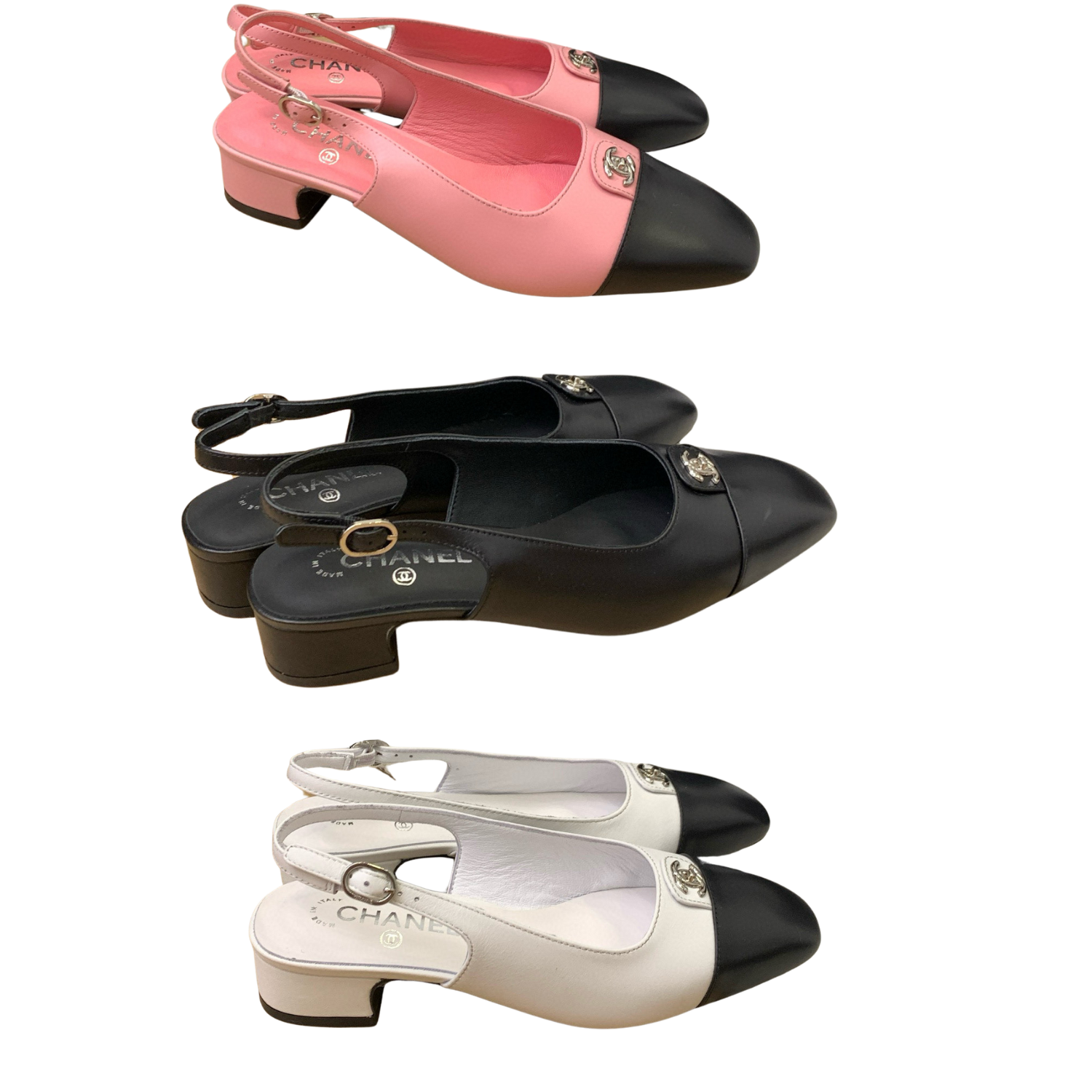 CC 25K Slingback Flat Calfskin