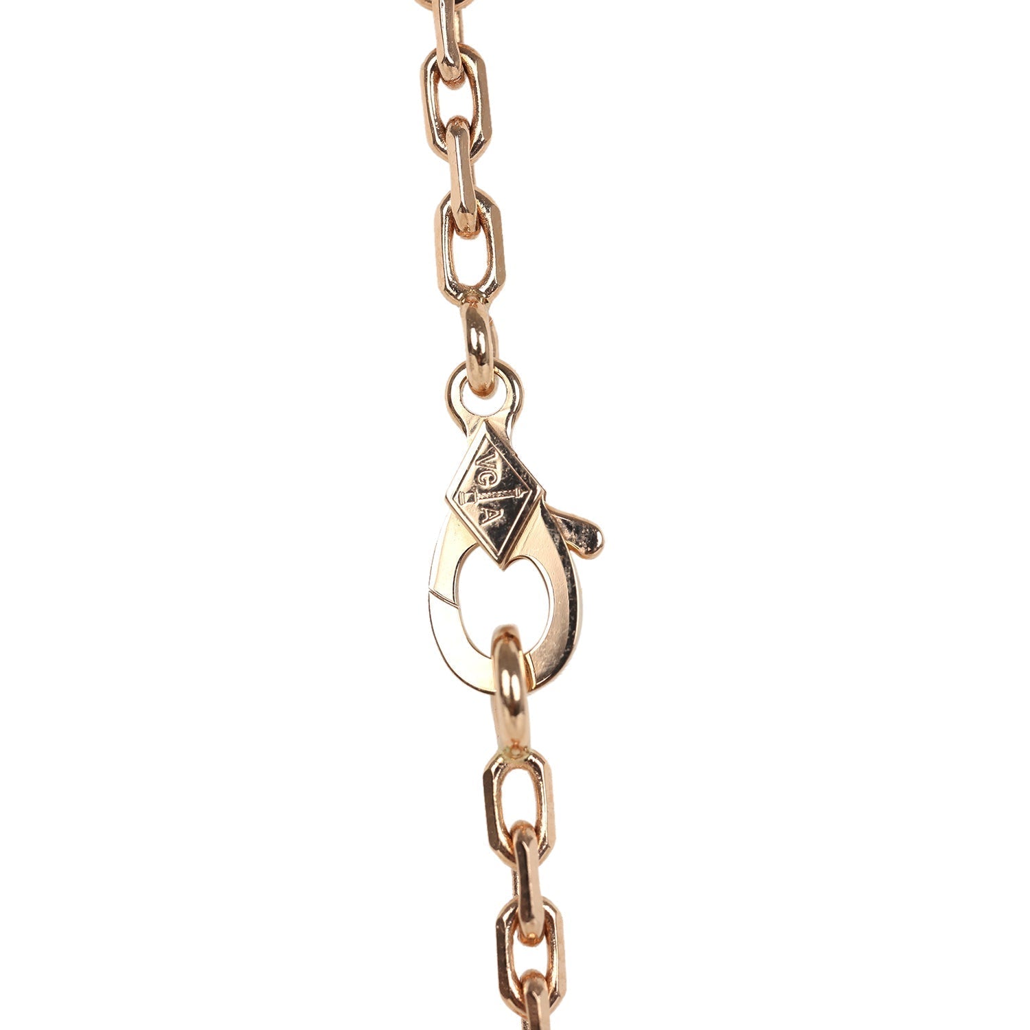 Van Cleef & Arpels Vintage Alhambra 20 Motif Long Necklace Pink Mother of Pearl and 18K Rose Gold