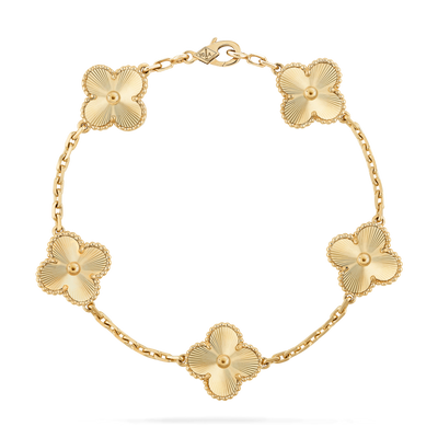 CLOVER GOLD BRACELET 5 MOTIF