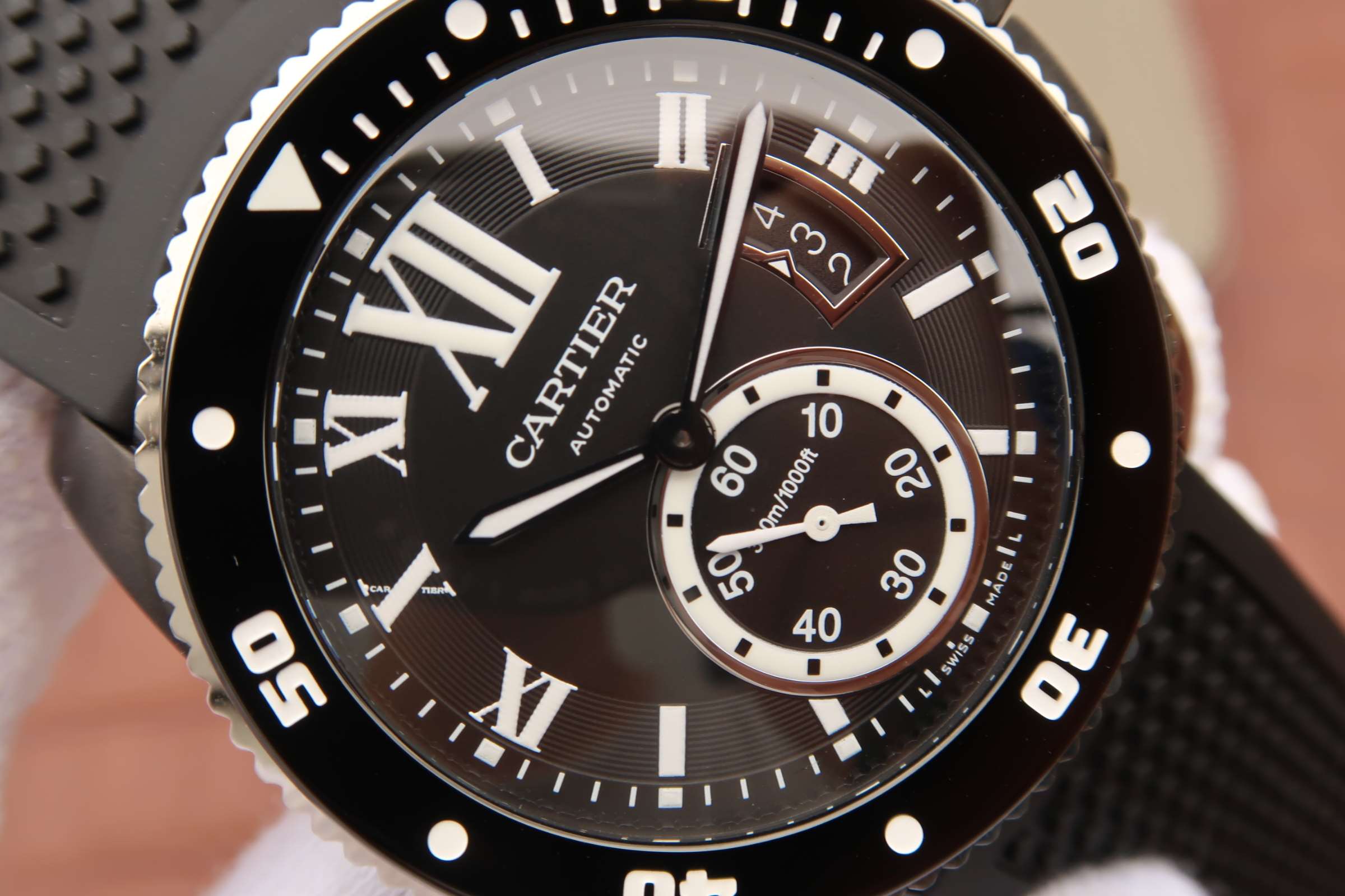 CALIBRE DIVER 42 AUTOMATIC BLACK CASE STEEL BEZEL