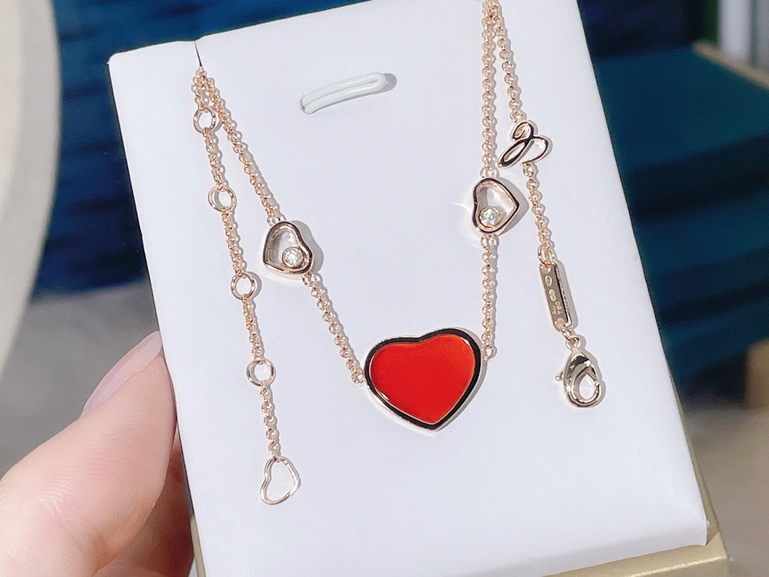 HAPPY HEART NECKLACE 3 MOTIFS