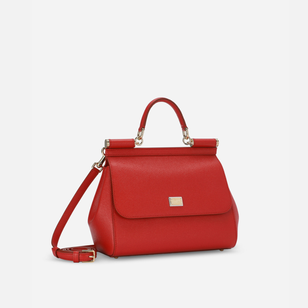 MEDIUM SICILY HANDBAG 26 IN DAUPHINE LEATHER