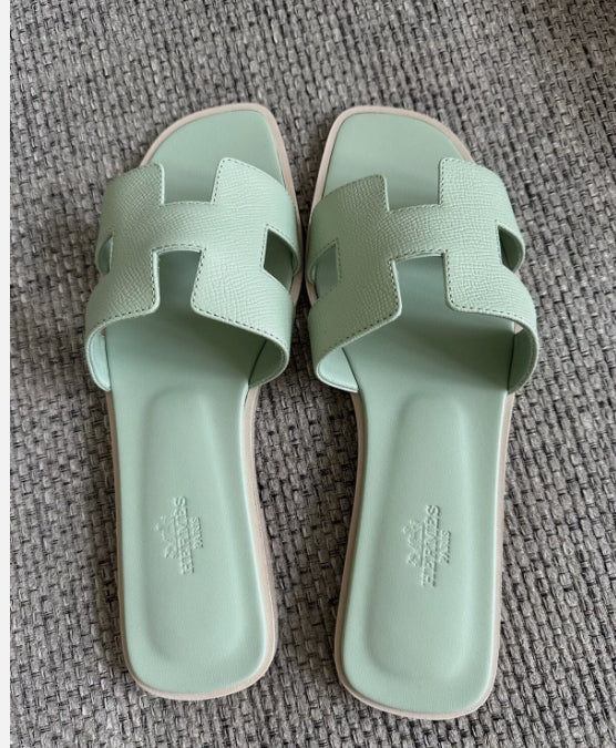 HermÃ¨s Oran Sandal Light Green