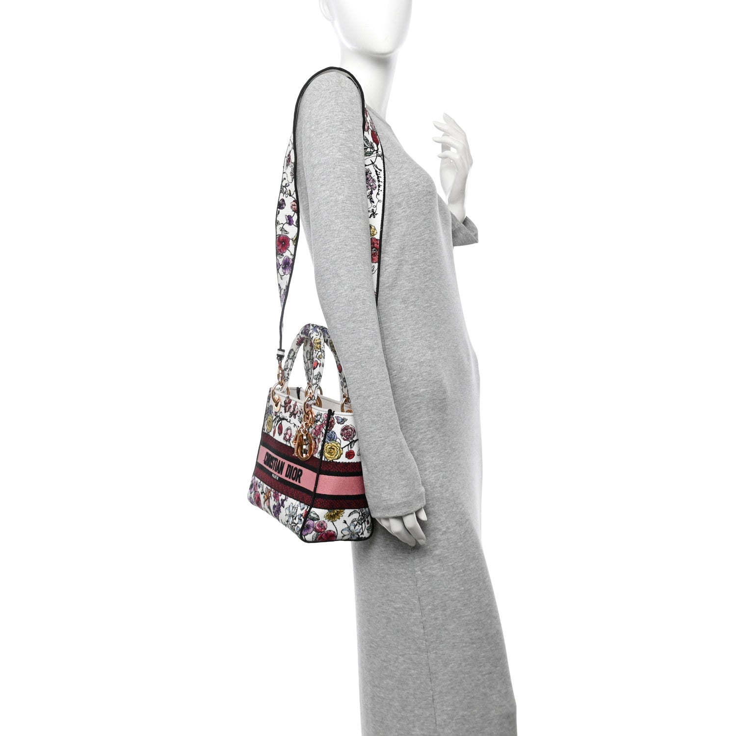 Canvas Florilegio Embroidered Medium Lady D-Lite White Multicolor