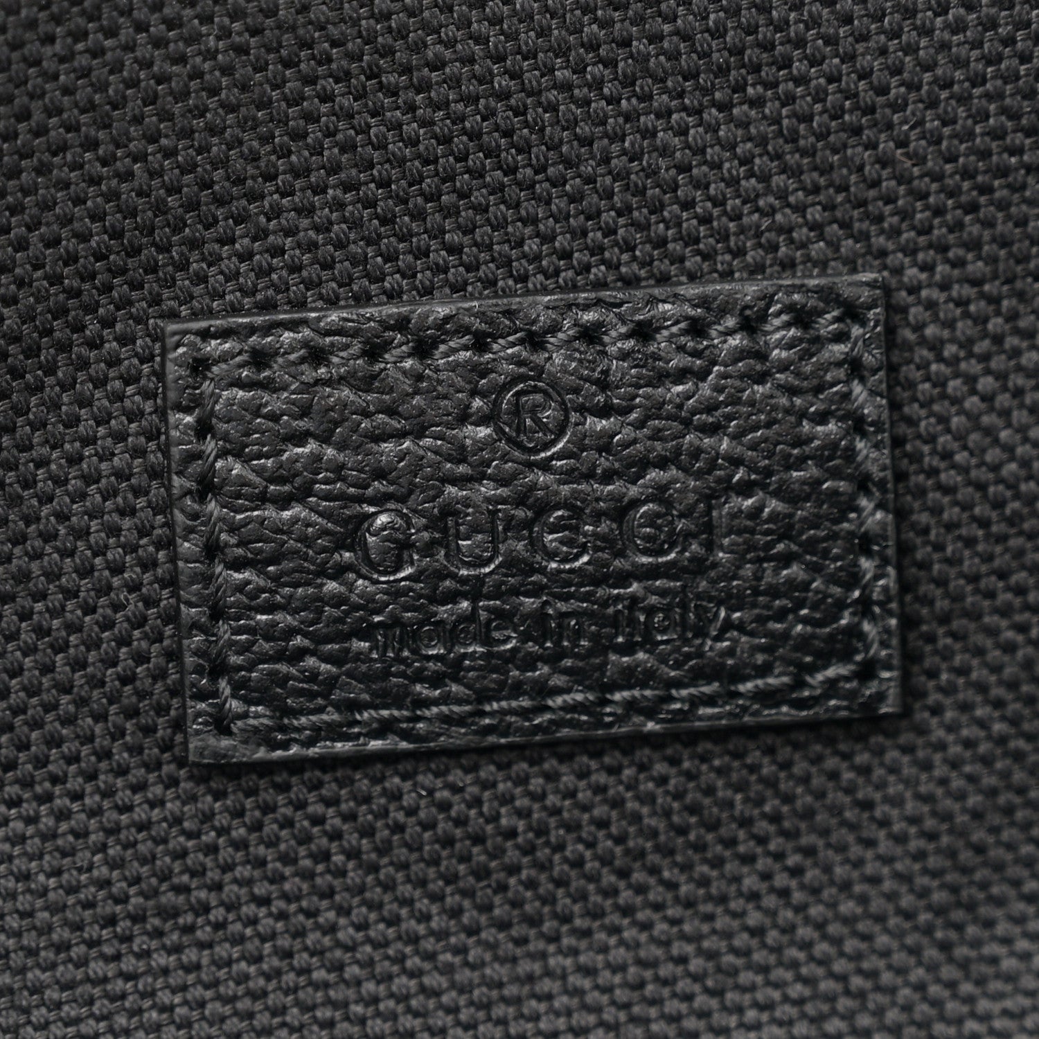 Monogram Jumbo GG Textured Dollar Calfskin Web Belt Bag Black