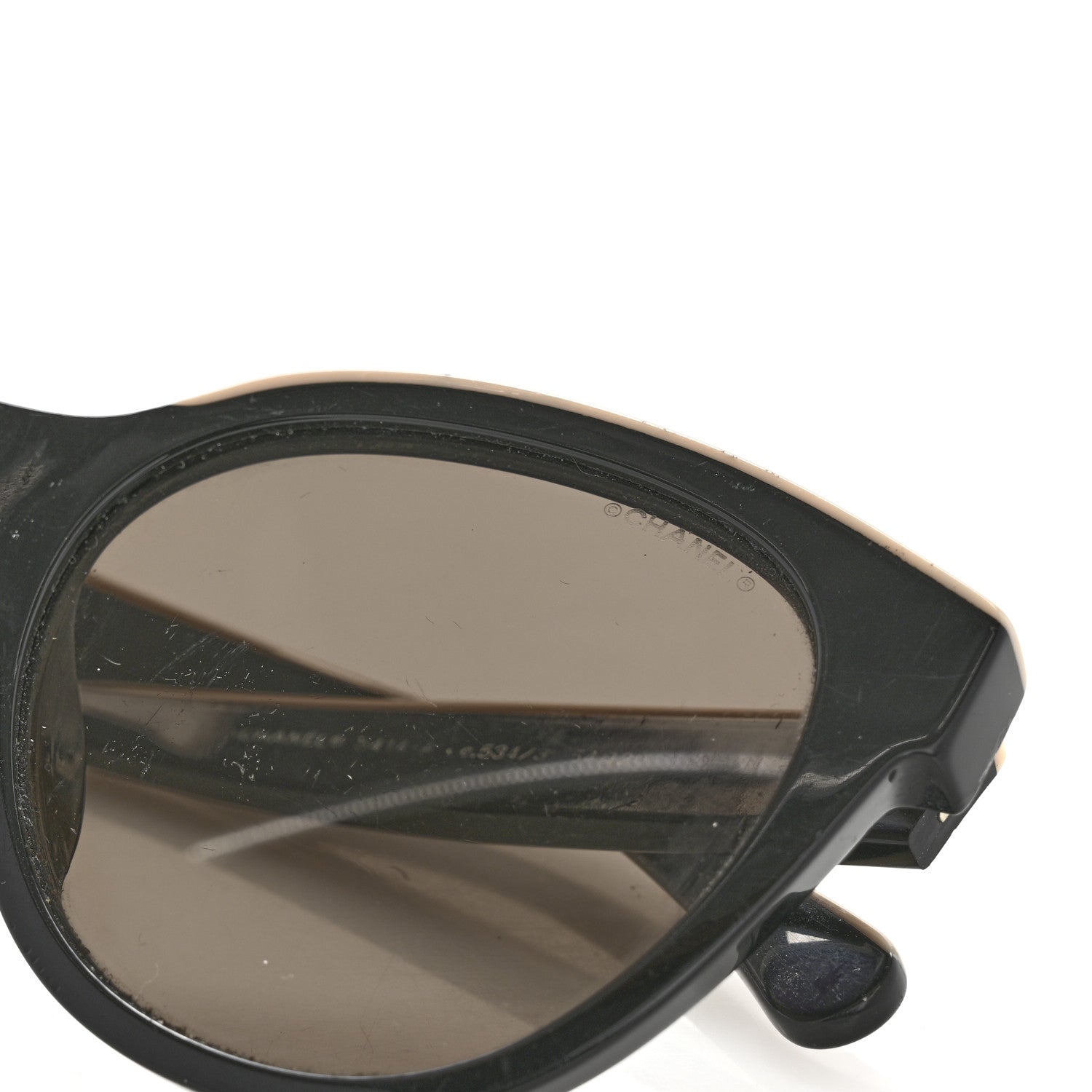 Acetate CC Butterfly Sunglasses 5414-A Black Beige