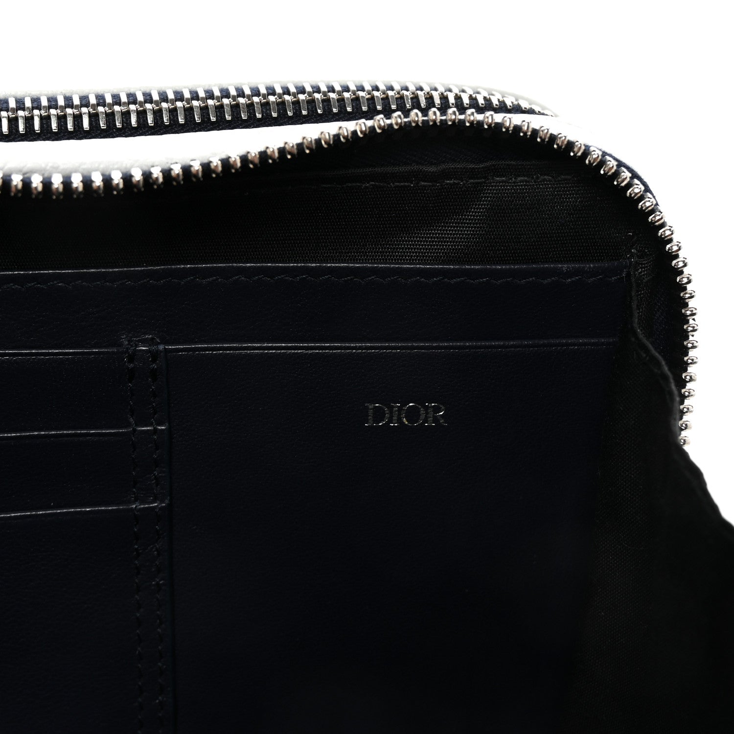 X SHAWN STUSSY Grained Calfskin Double Zip Crossbody Pouch White