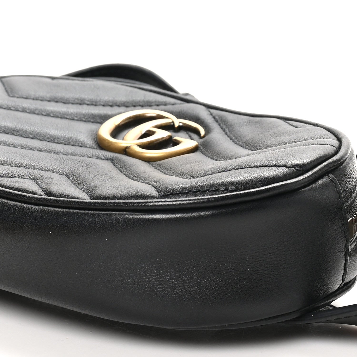 Calfskin Matelasse GG Marmont Belt Bag 75 30 Black