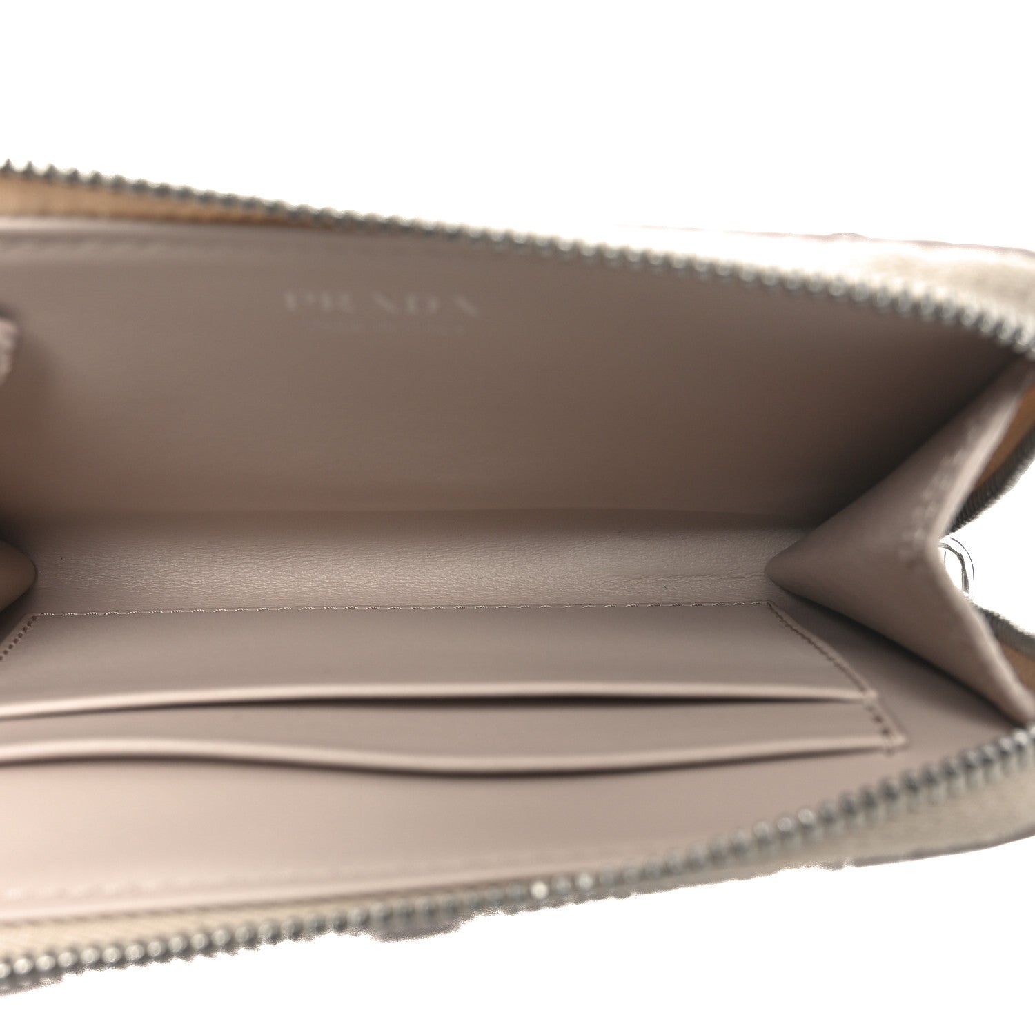 Vitello Daino Stitch Triangle Zip Around Keychain Cammeo