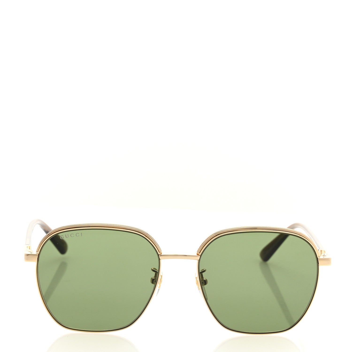 Metal Square Frame Sunglasses GG0110SA Gold Grey