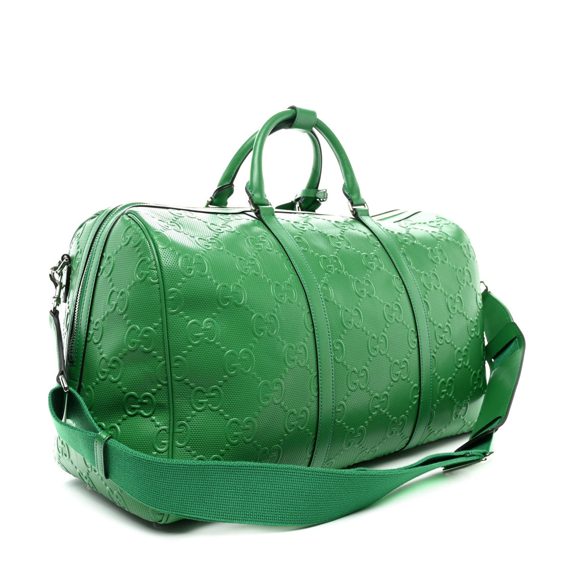 Calfskin GG Tennis Embossed Duffle Bag New Shamarock