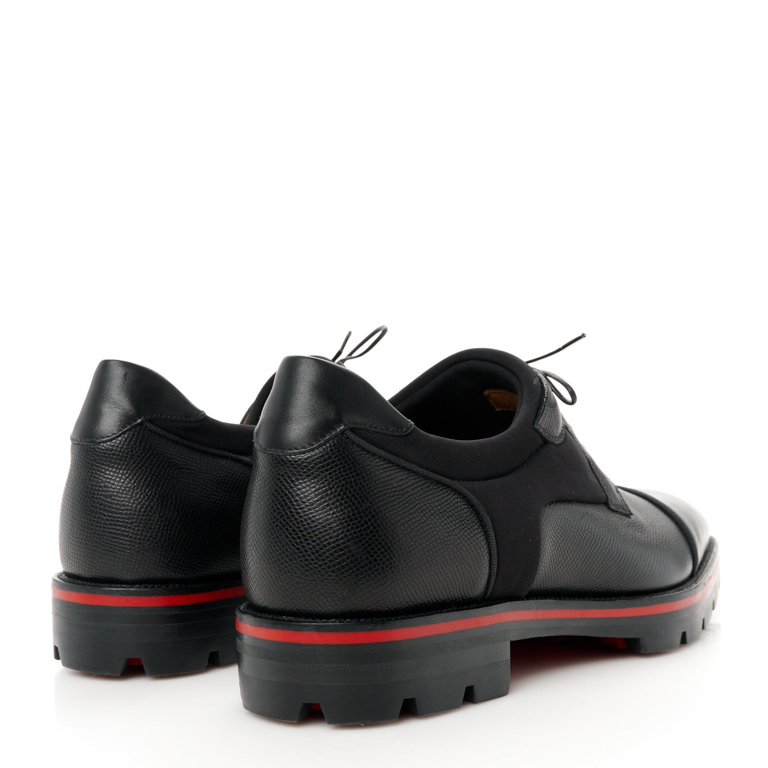 Smooth Textured Calfskin Neoprene Mika Sky Mens Flats 40 Black