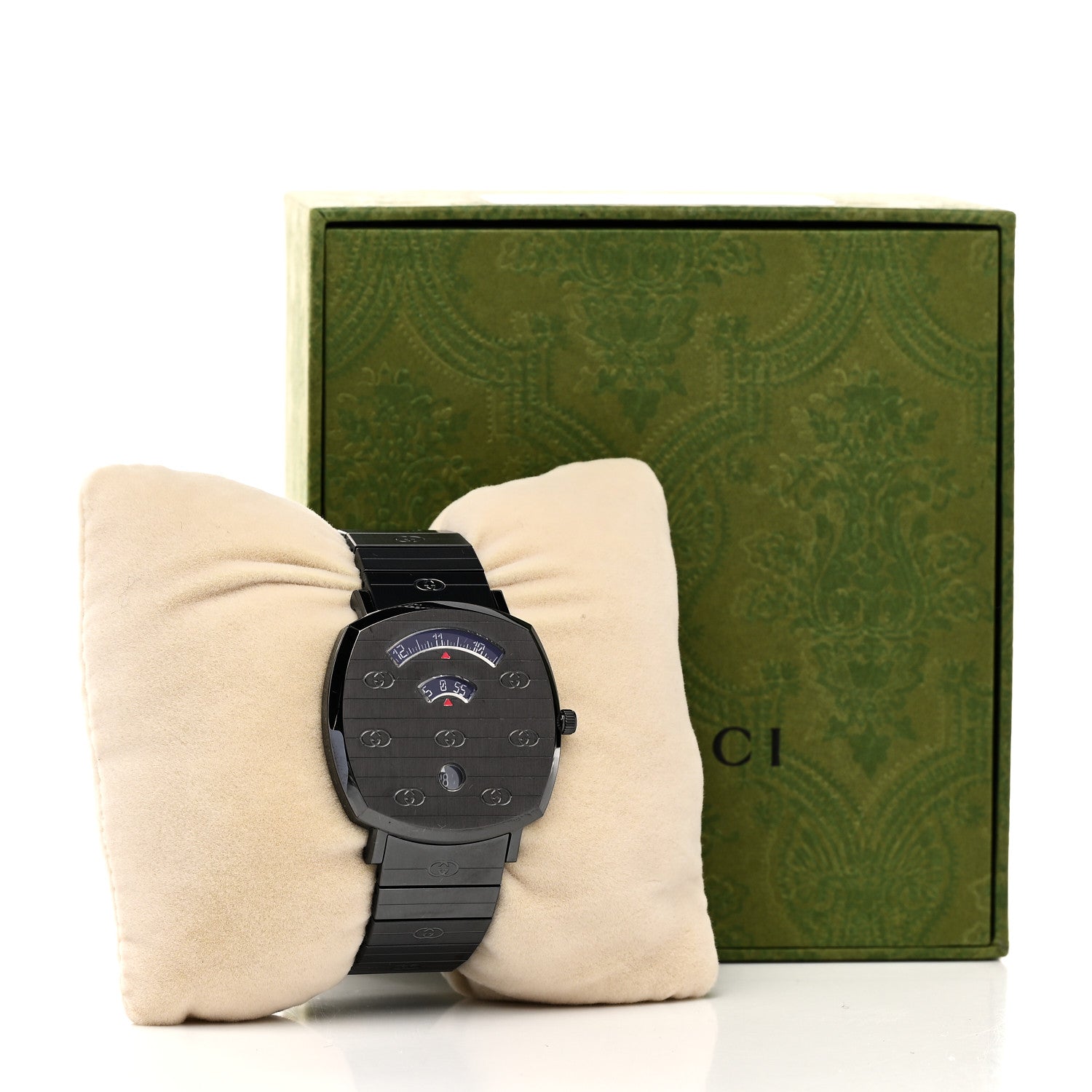 PVD Stainless Steel 38mm Grip Quartz Watch Black