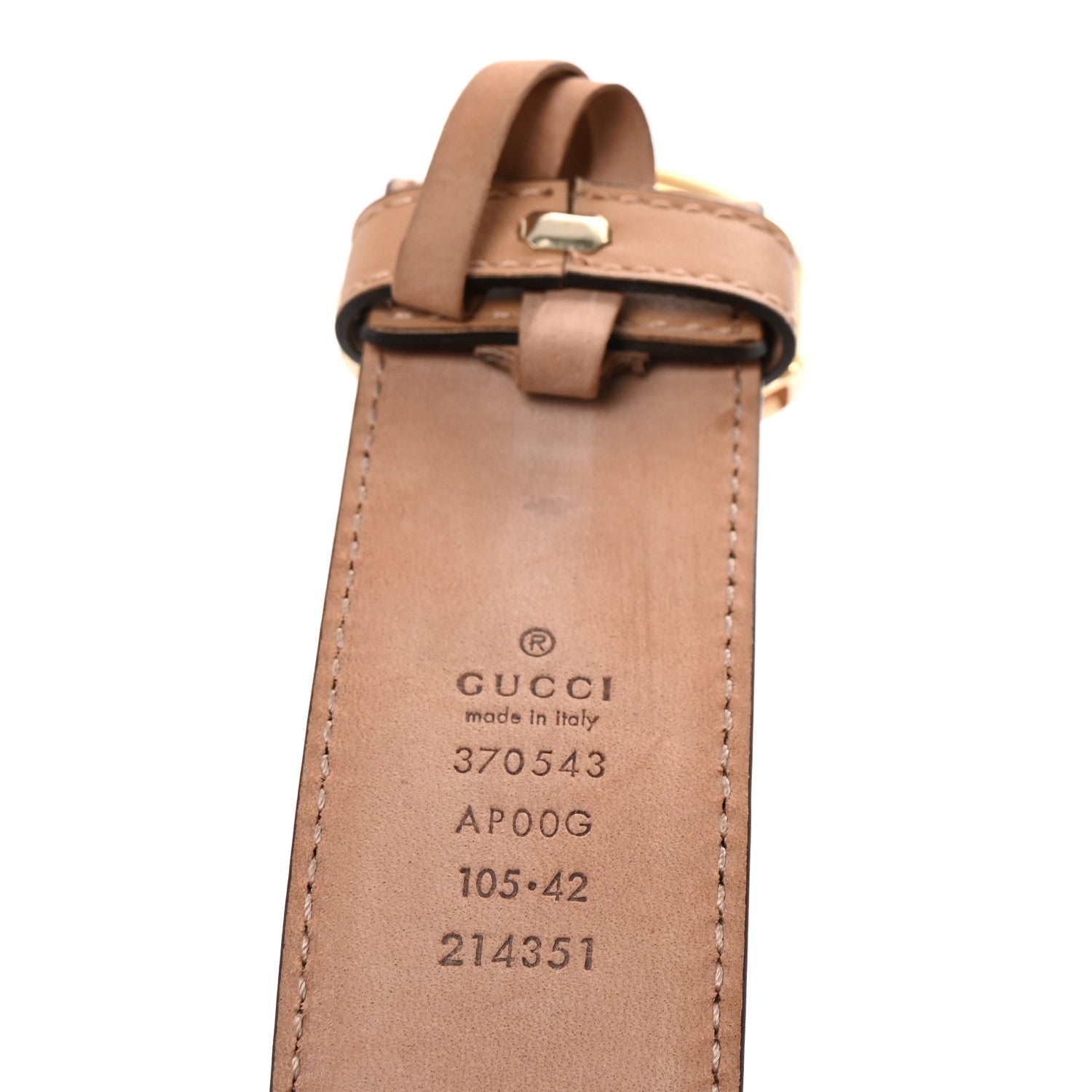 Calfskin Interlocking G 37mm Belt 105 42 Camelia