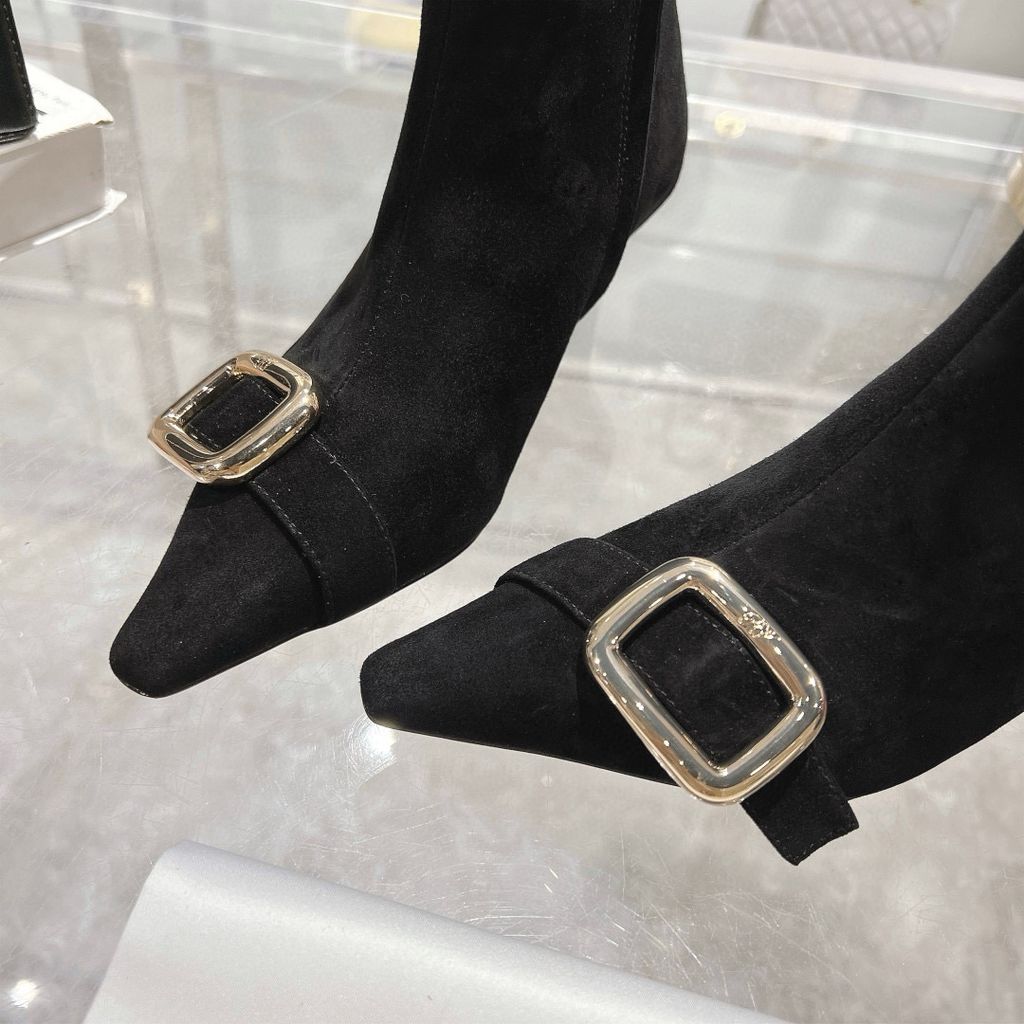 Roger Canard Ankle Boot Black Suede