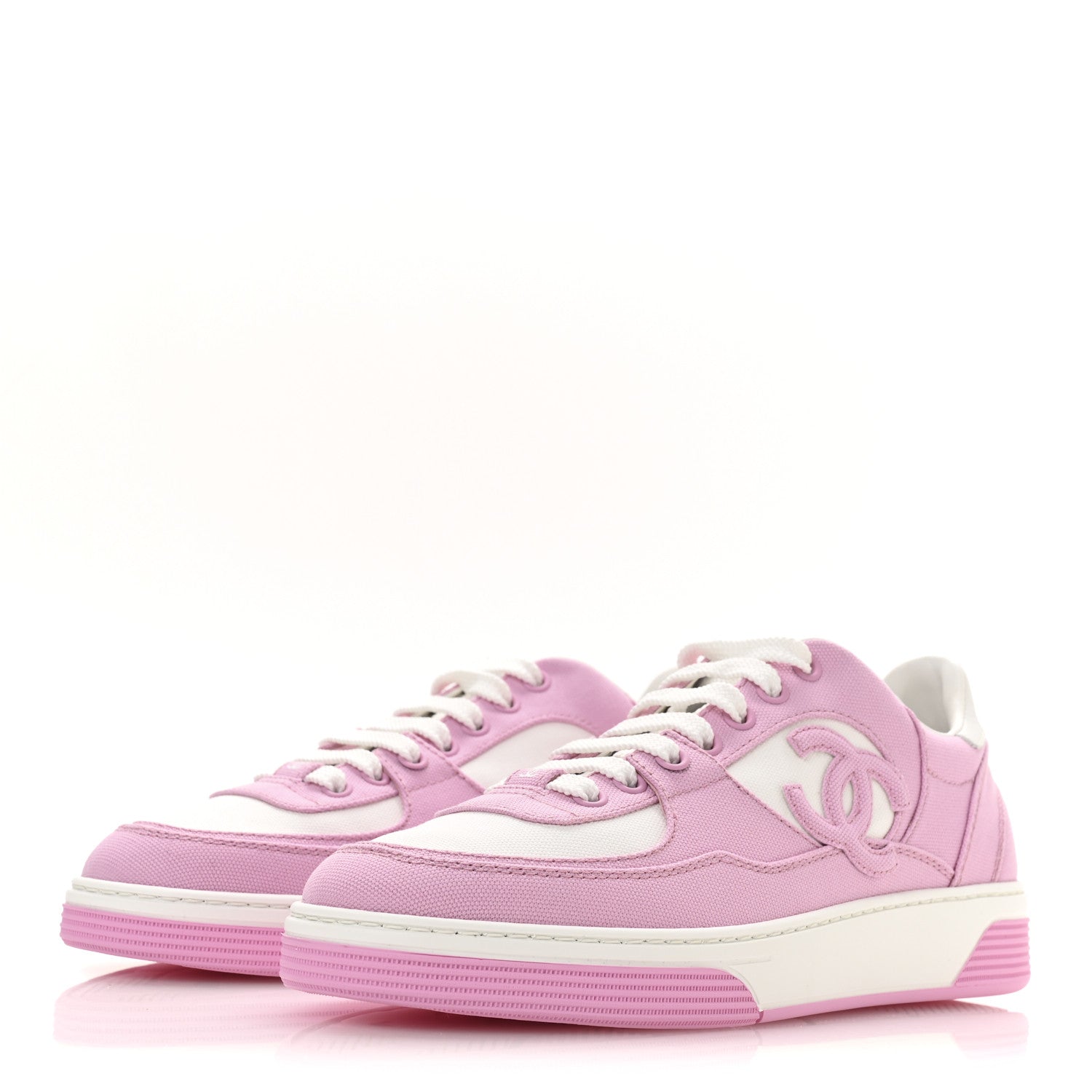 Cotton Sneakers 38 Pink White