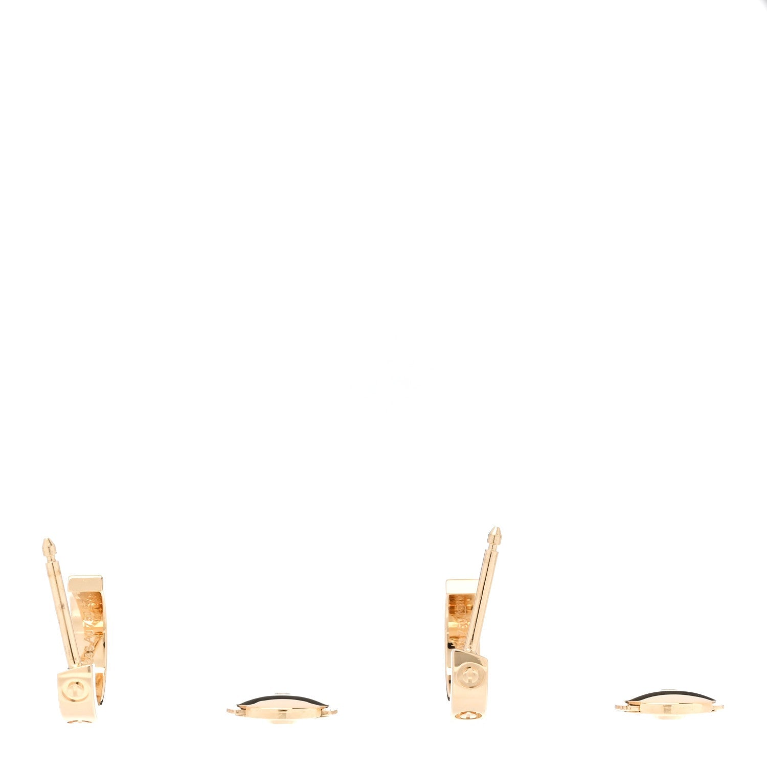 18K Yellow Gold Small LOVE Hoop Earrings