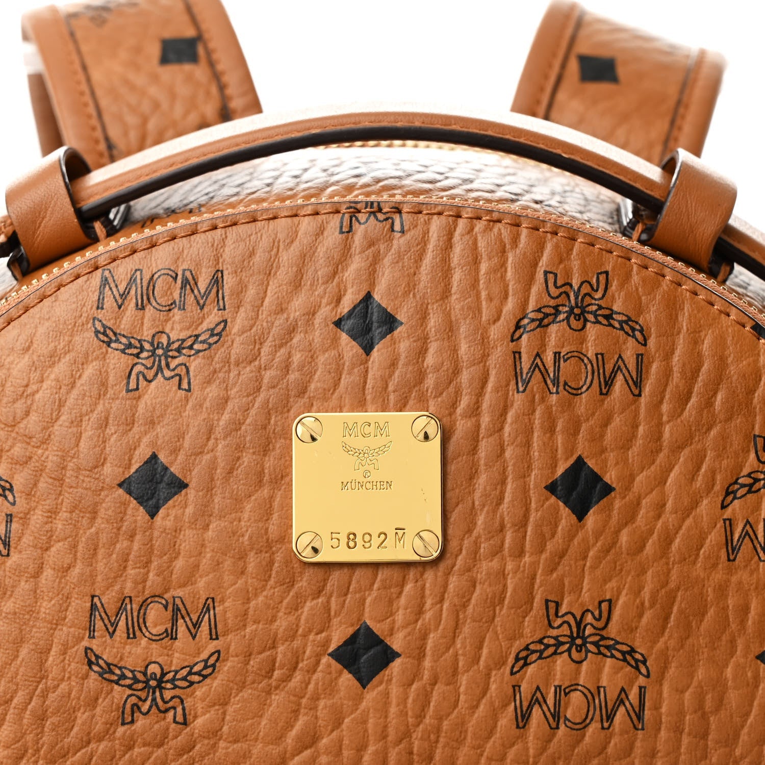 Visetos Mens Medium Stark Backpack Cognac