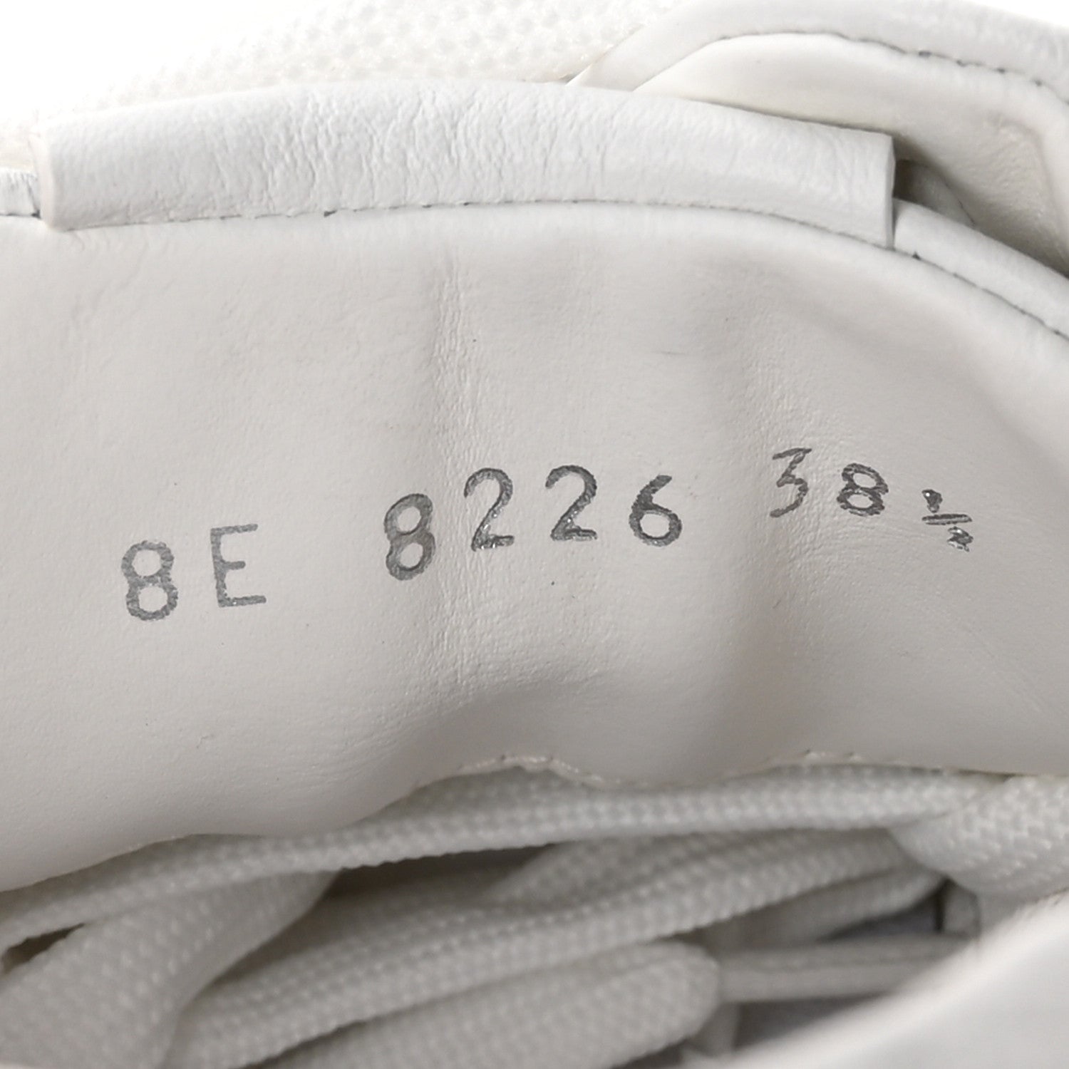 Vitello Karligraphy Embossed Low Top Sneakers 38.5 White