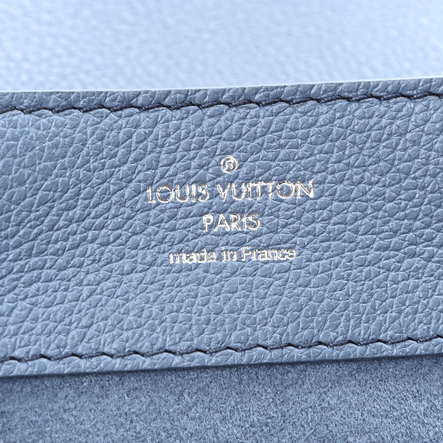 Calfskin Lockme Mini Backpack Blue Jean Creme