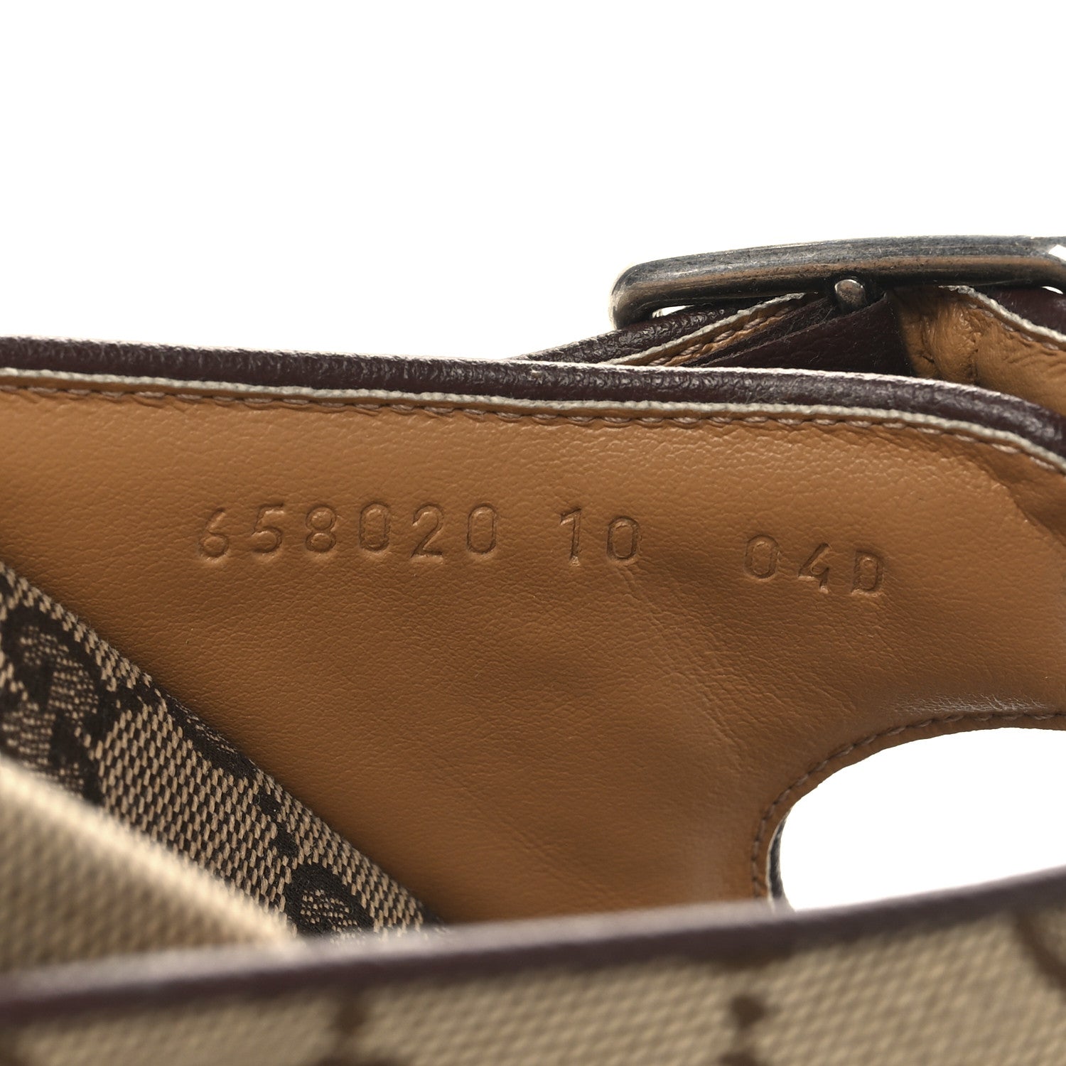 GG Monogram Lavaredo Eco Fabric Mens Slide Sandals With Straps 10 Beige Ebony Light Brown