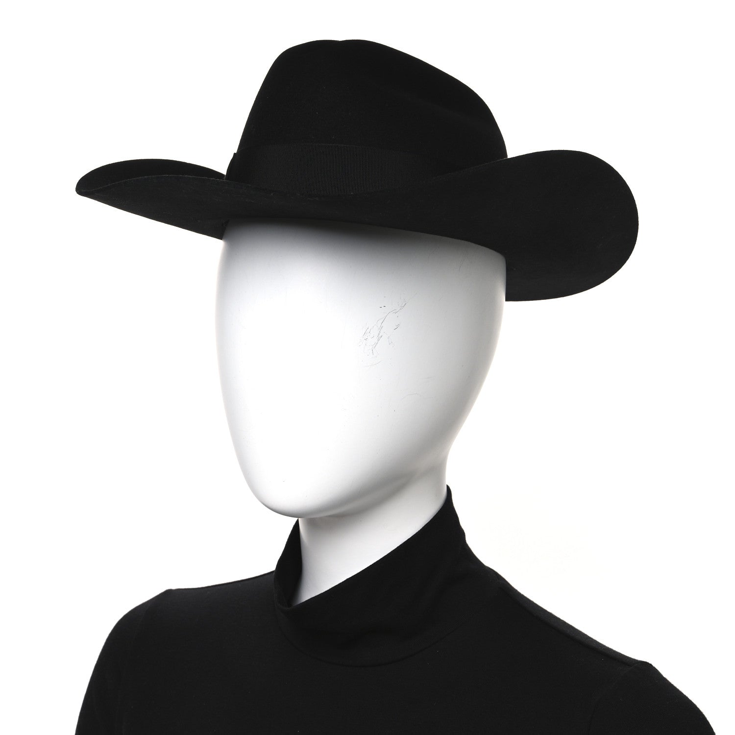 Felt Dallas Wide Brim Hat S Black