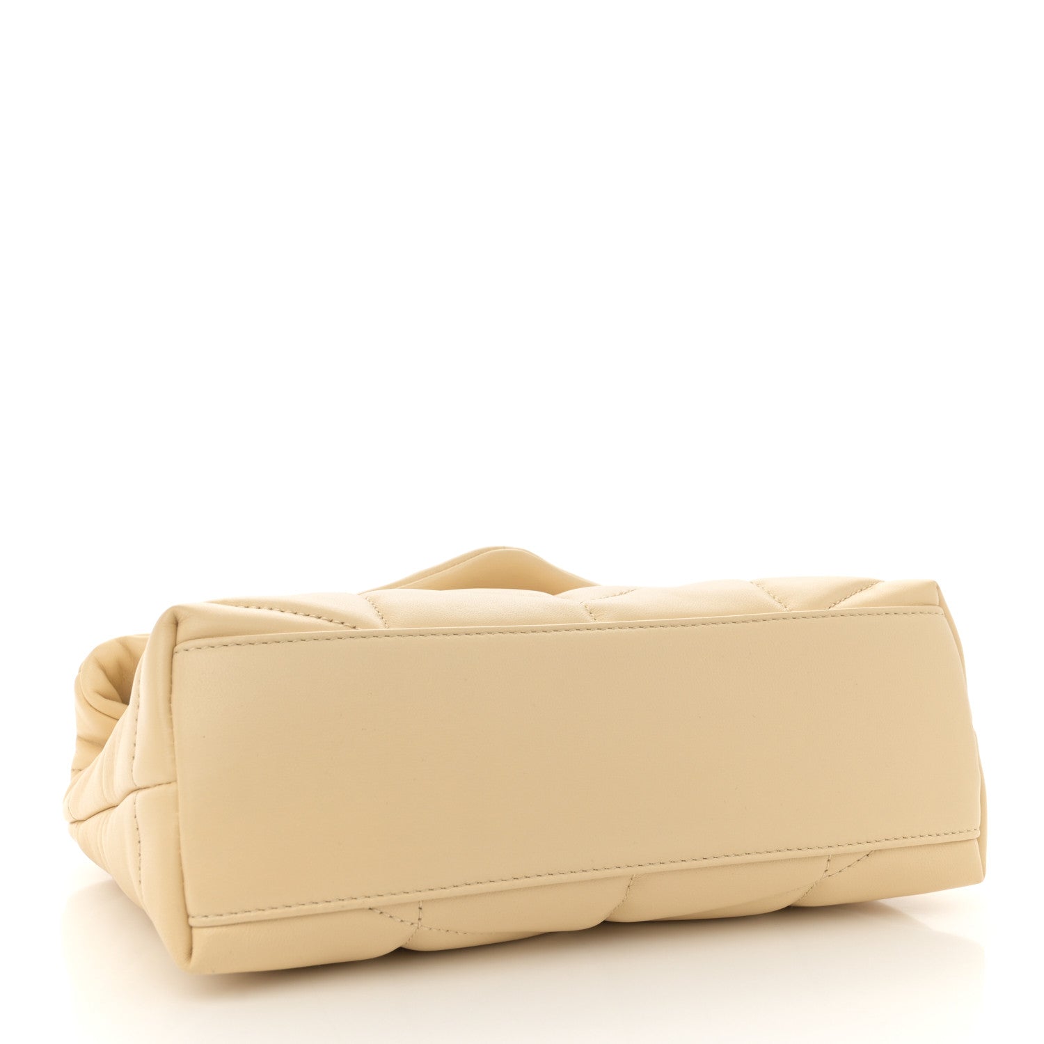 Lambskin Quilted Toy Loulou Puffer Monogram Chain Satchel  Jaune Pale