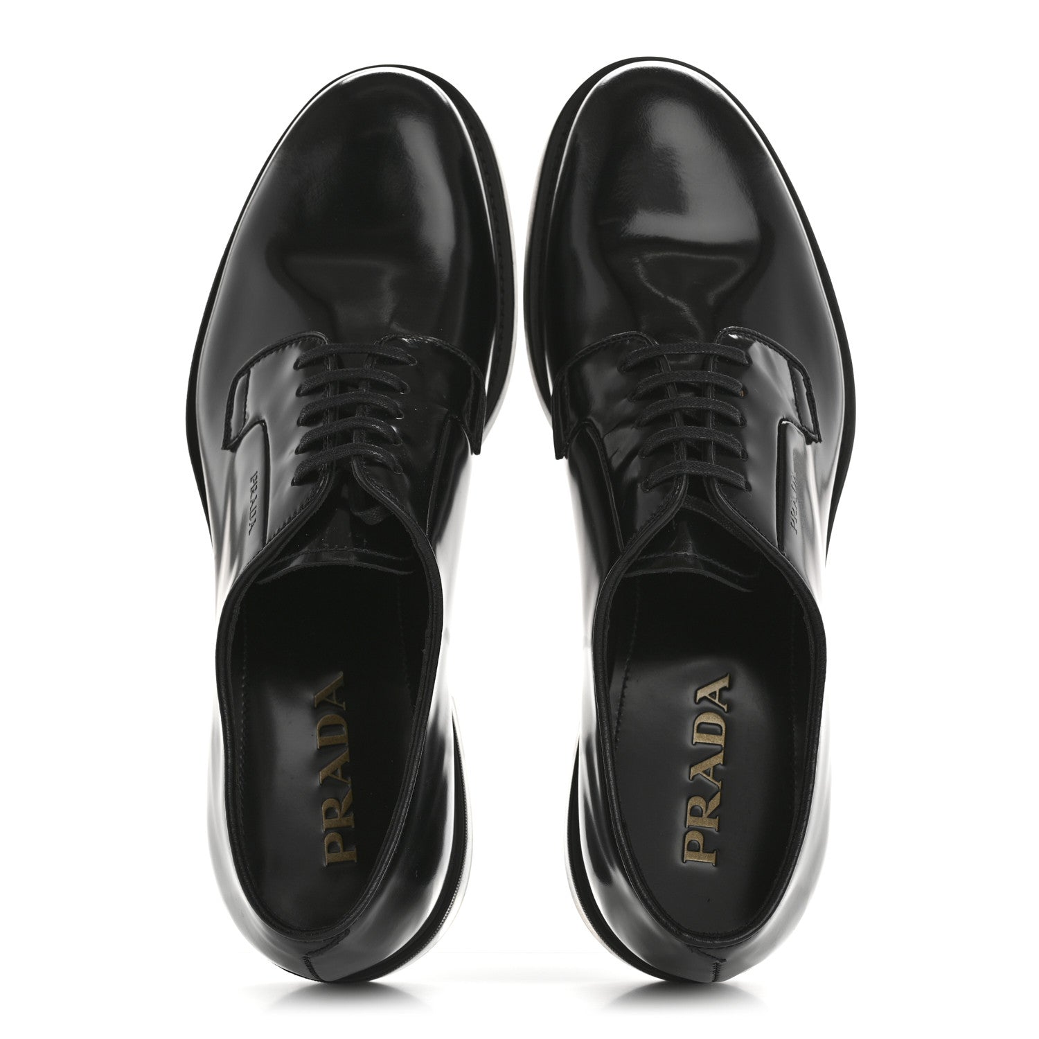 Spazzolato Lace Up 50mm Men's Loafers 8 Black