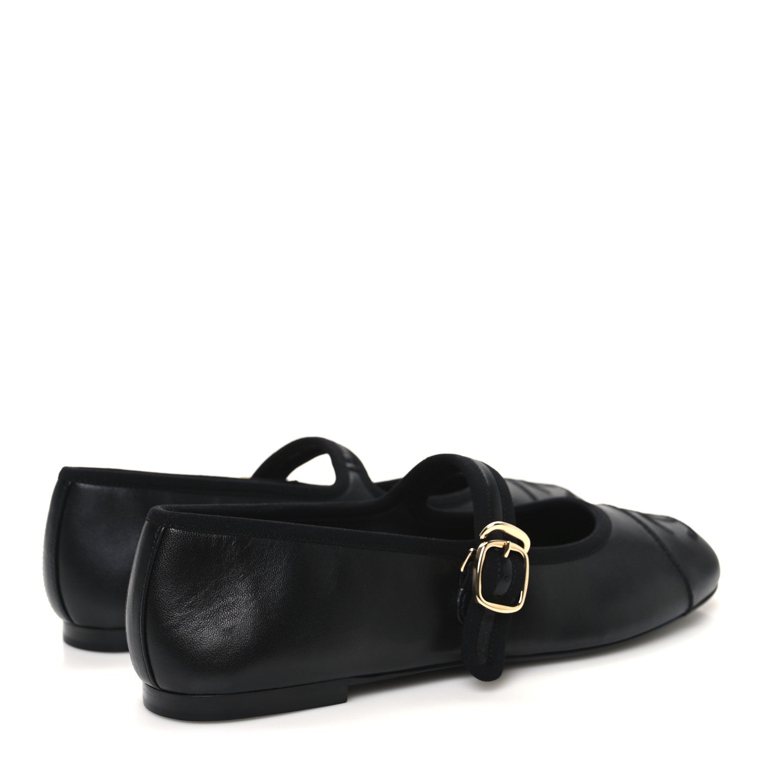 Lambskin Mary Jane Flats 38.5 Black