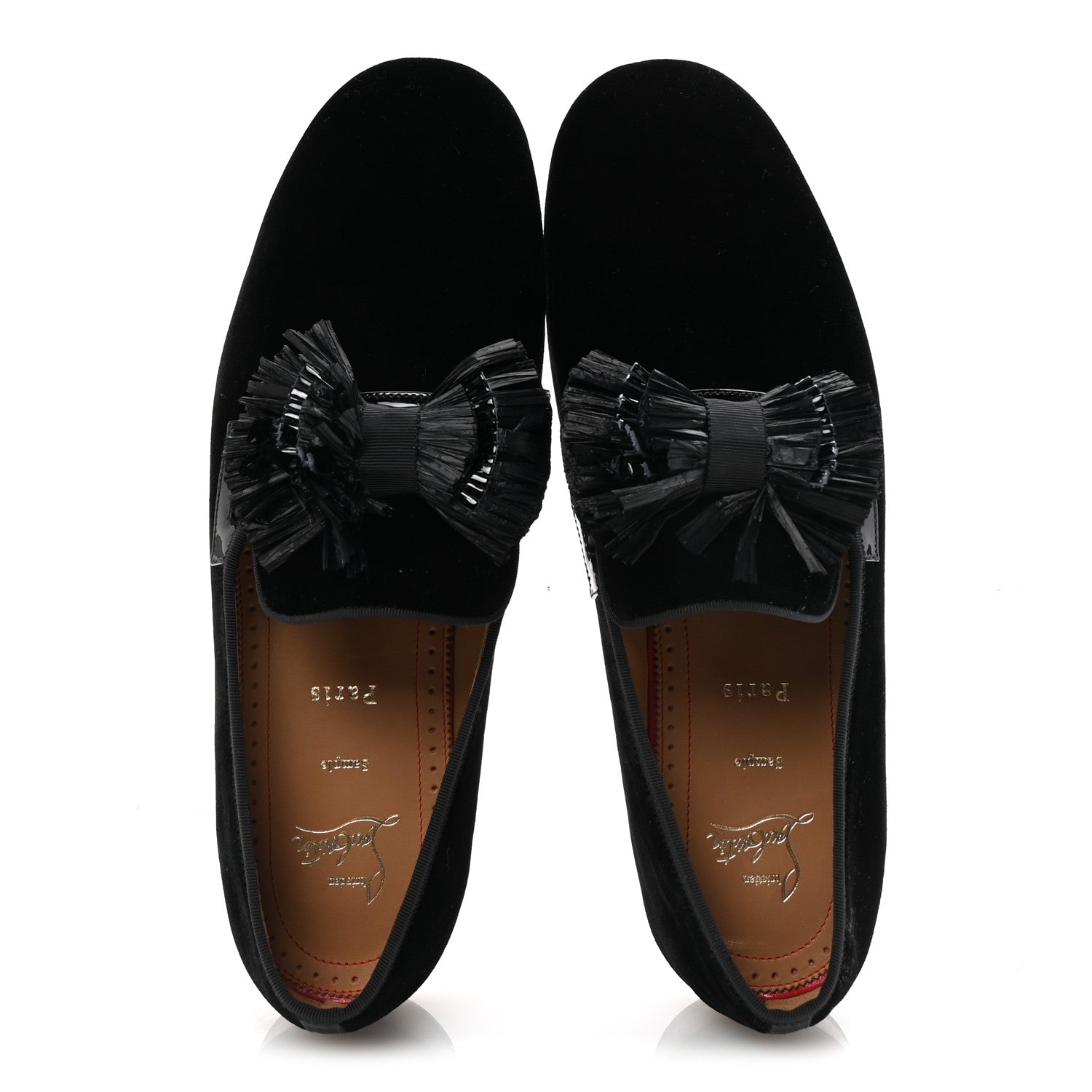 Velvet Patent Mens Rafinodo Flat Loafers 43 Black