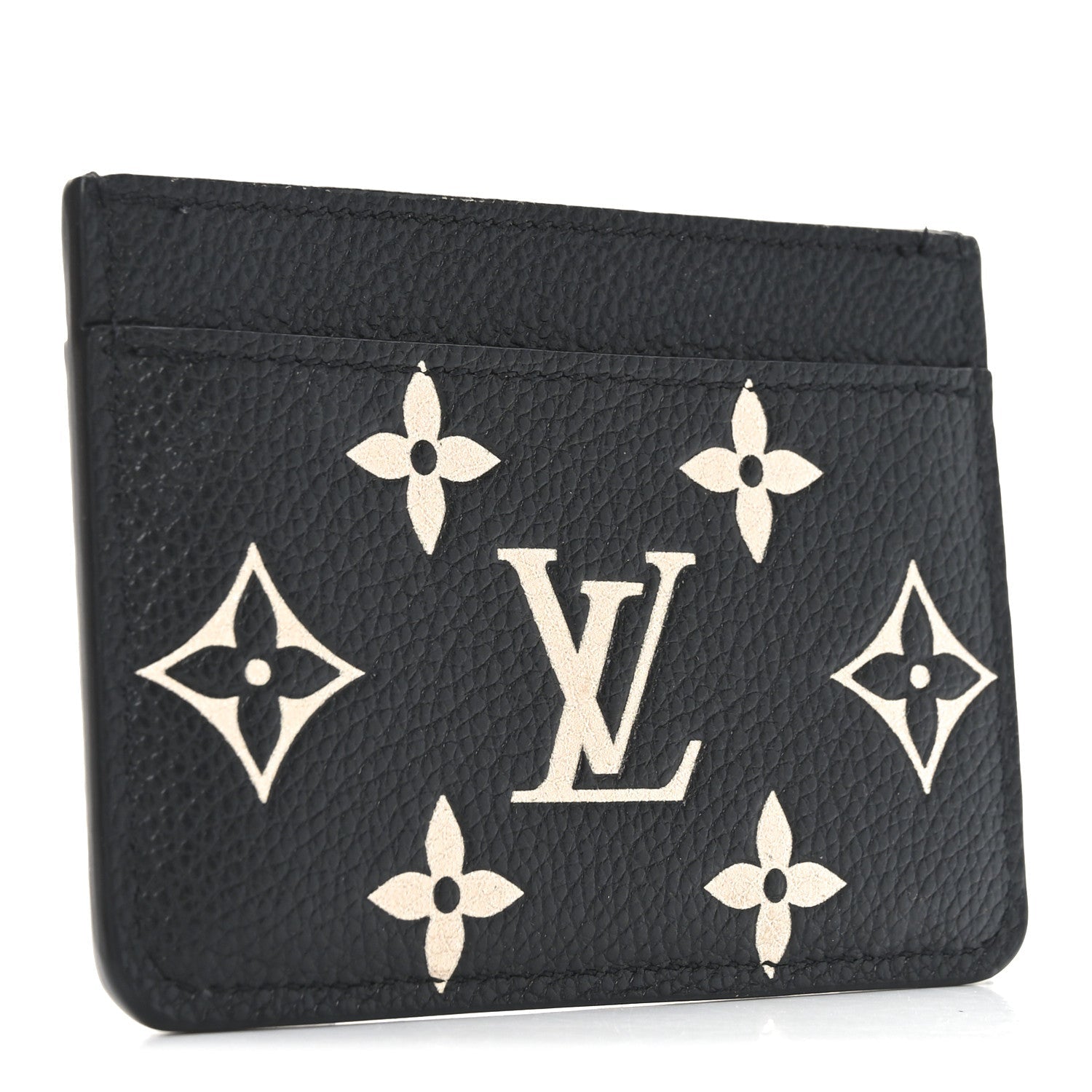 Empreinte Card Holder Black Beige