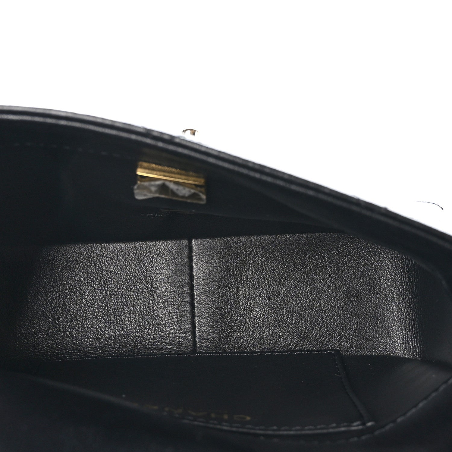 Lambskin Quilted Mini Chain Rows Flap Black