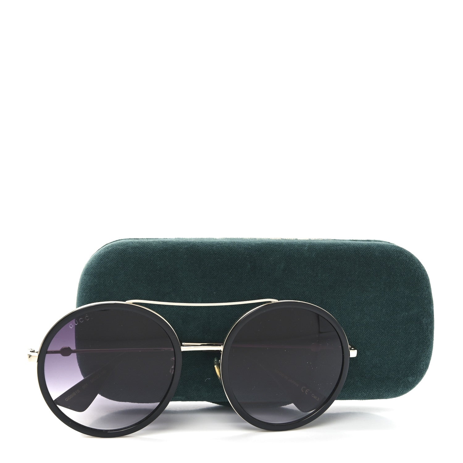 Metal Round Frame Sunglasses GG0061S Black