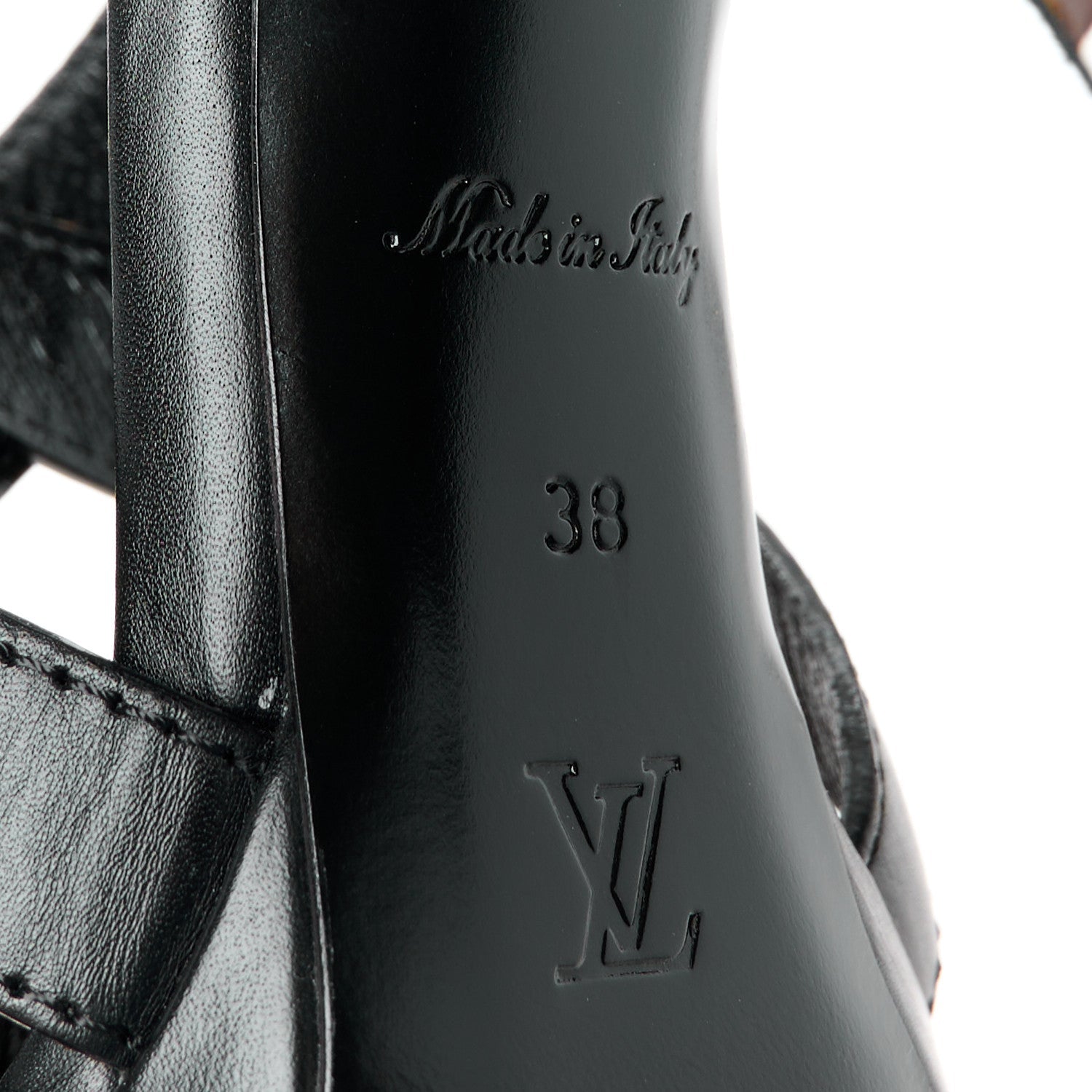 Calfskin Monogram Damier Tressage Matchmake Cross Sandals 38