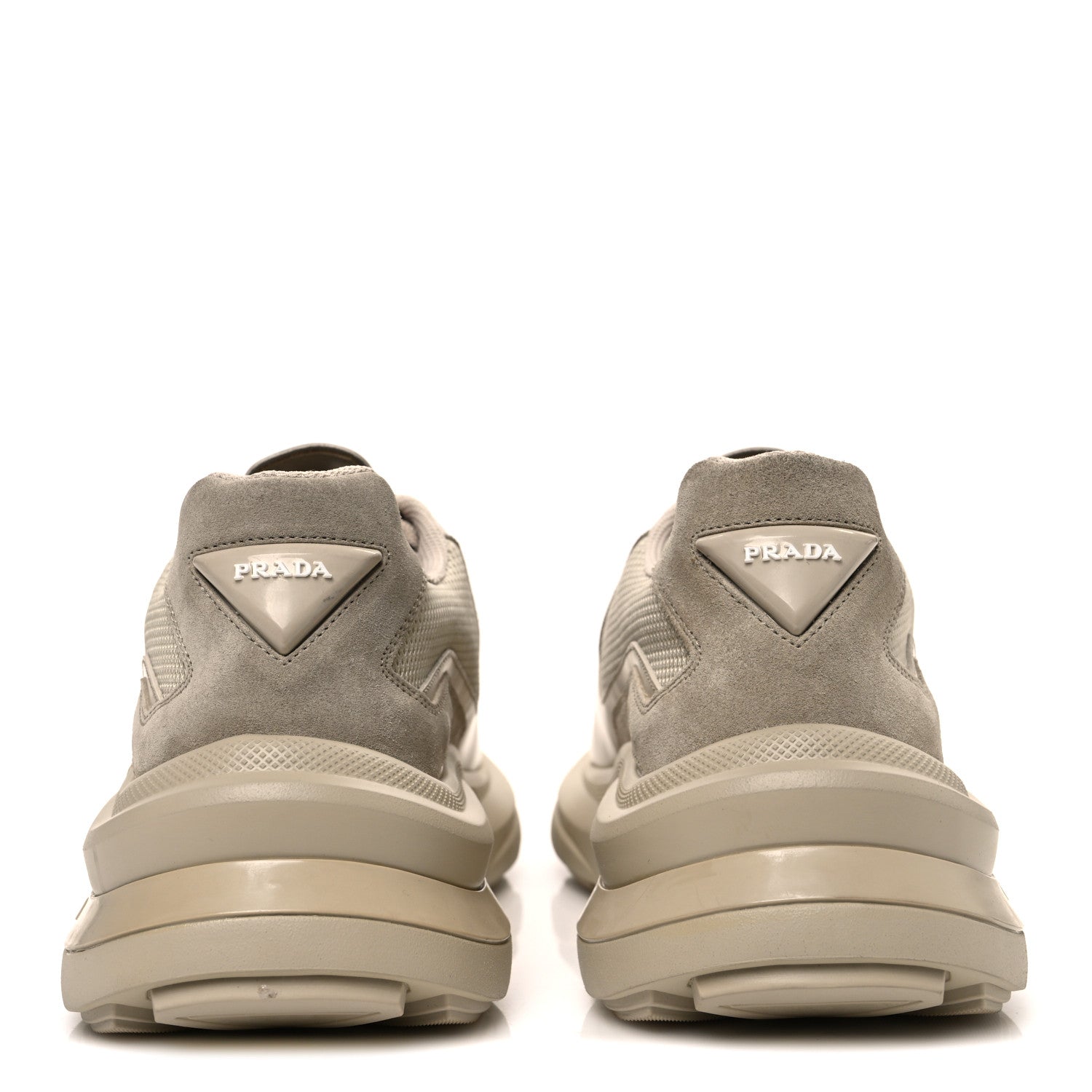 Brushed Calfskin Mens Systeme Sneakers 10.5 Beige