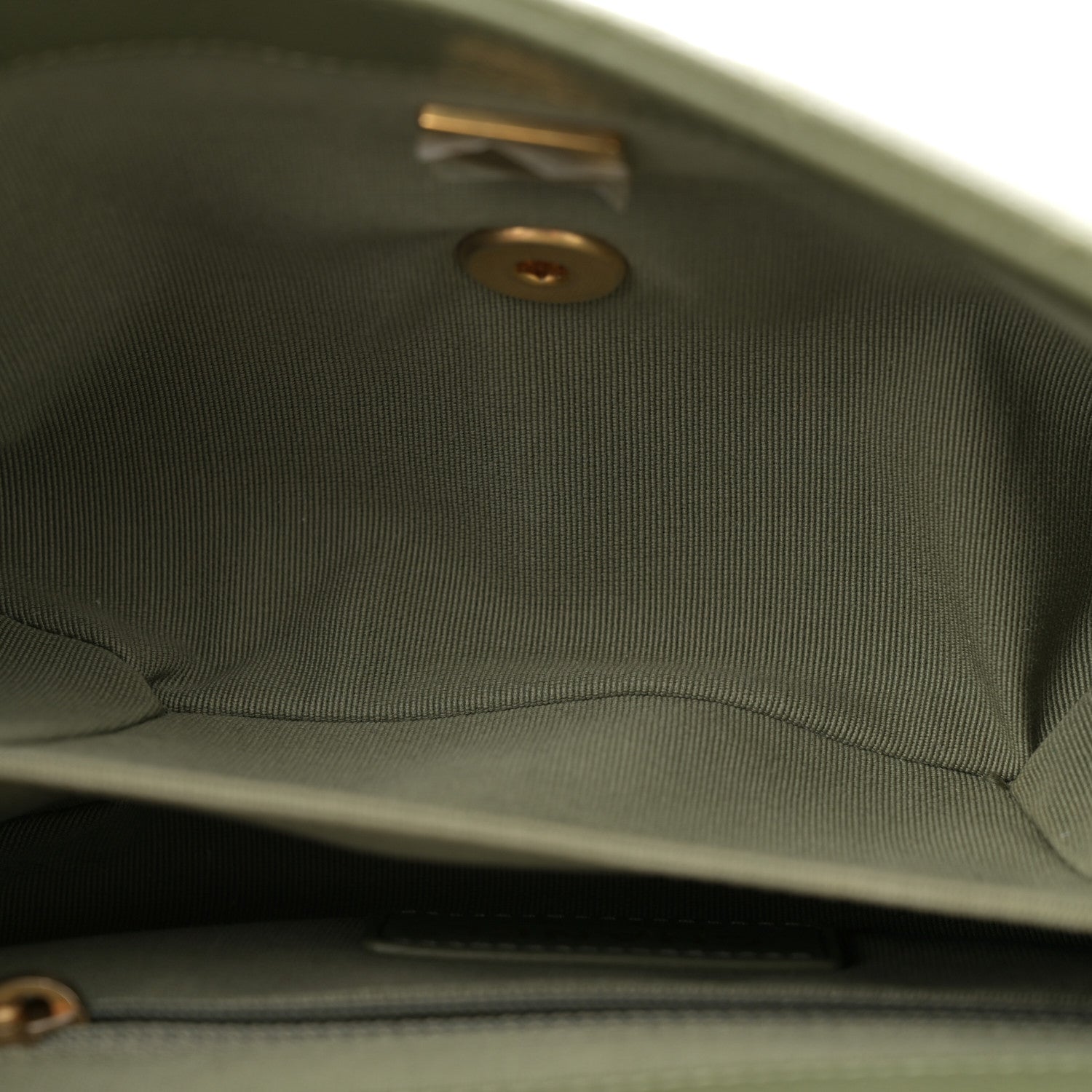 Caviar Quilted Mini Bracelet On Chain Flap Green