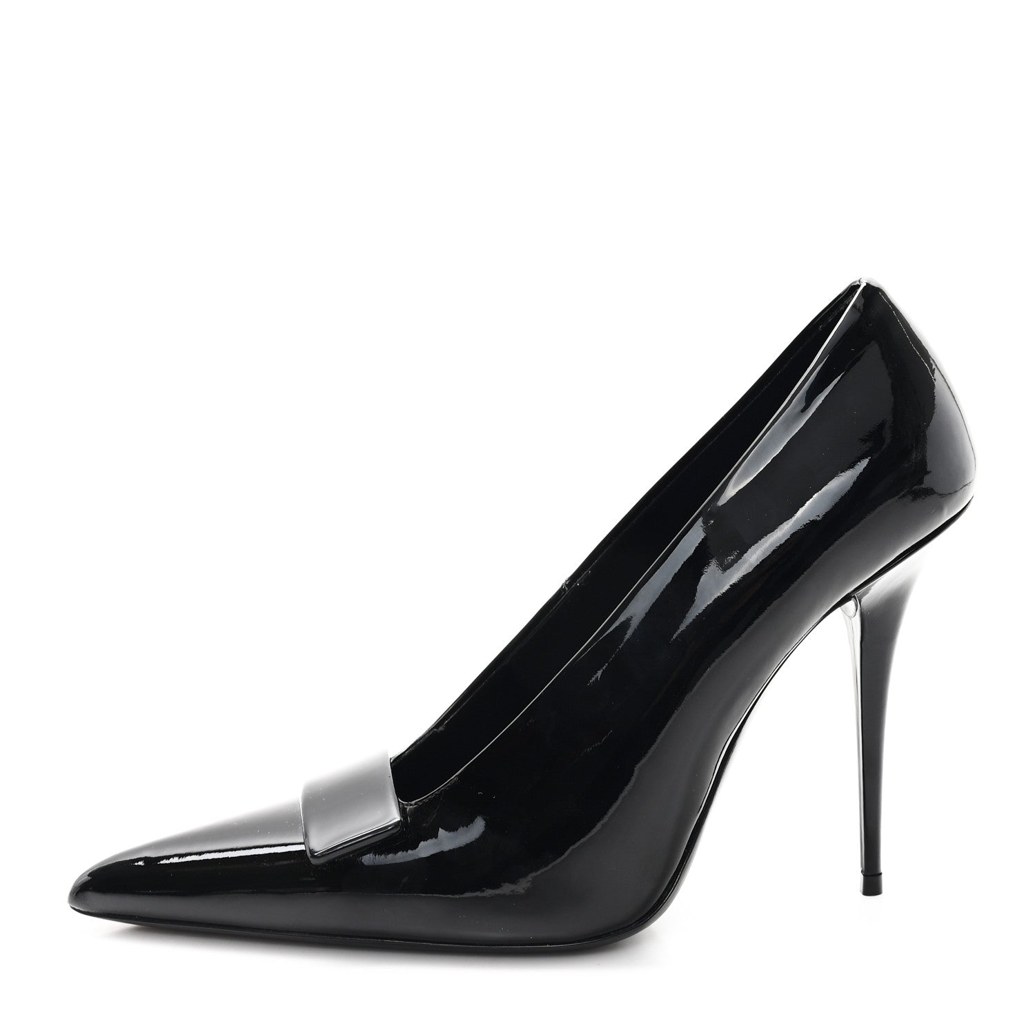 Patent Calfskin Kayla 110 Pumps 39 Black