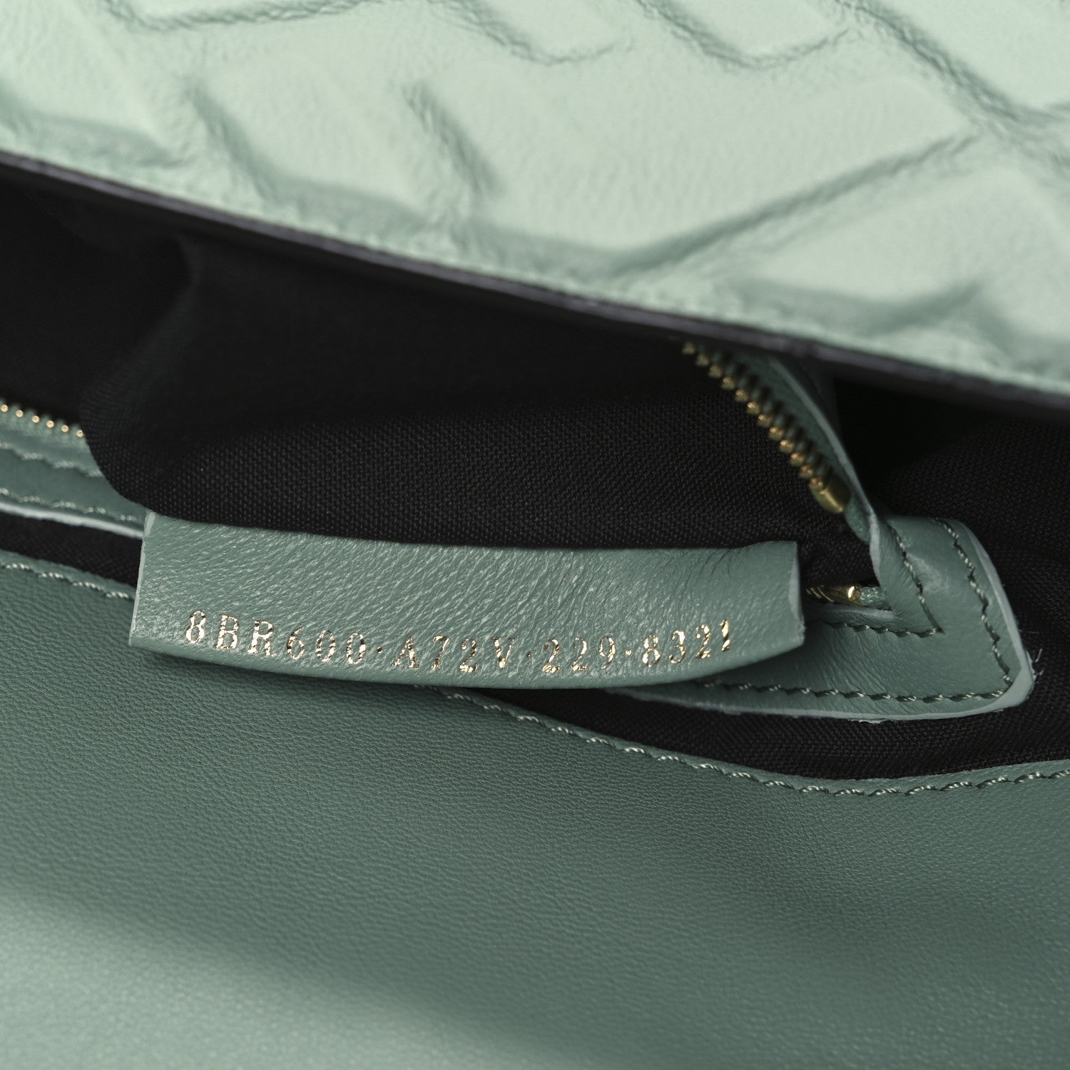 Nappa FF 1974 Embossed Baguette Menta
