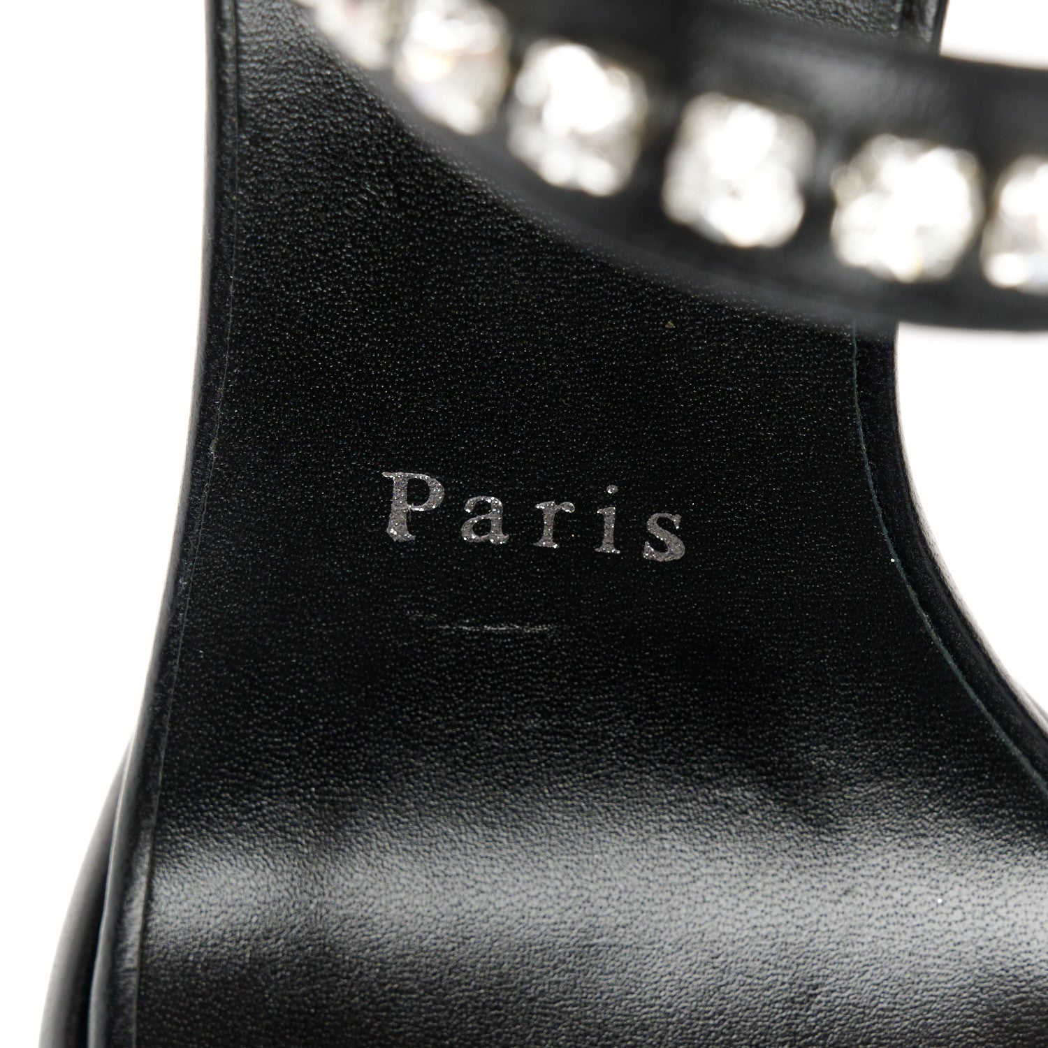 Nappa Crystal Pyrastrass 110 Wedge Sandals 37 Black