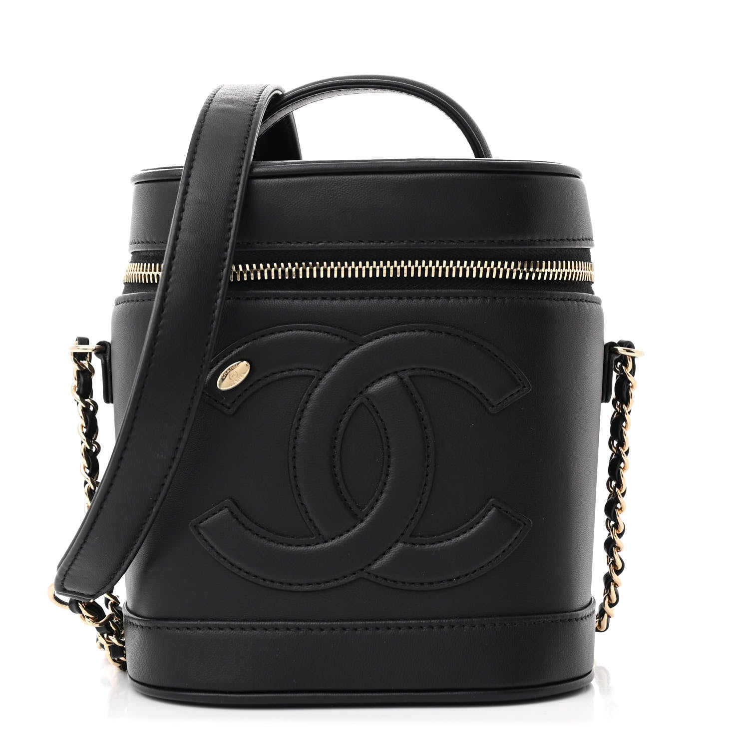 Lambskin Timeless Vanity Cosmetic Case Black