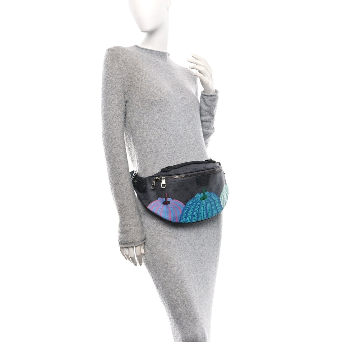 LV X YK Monogram Eclipse Reverse Pumpkin Bumbag Multicolor