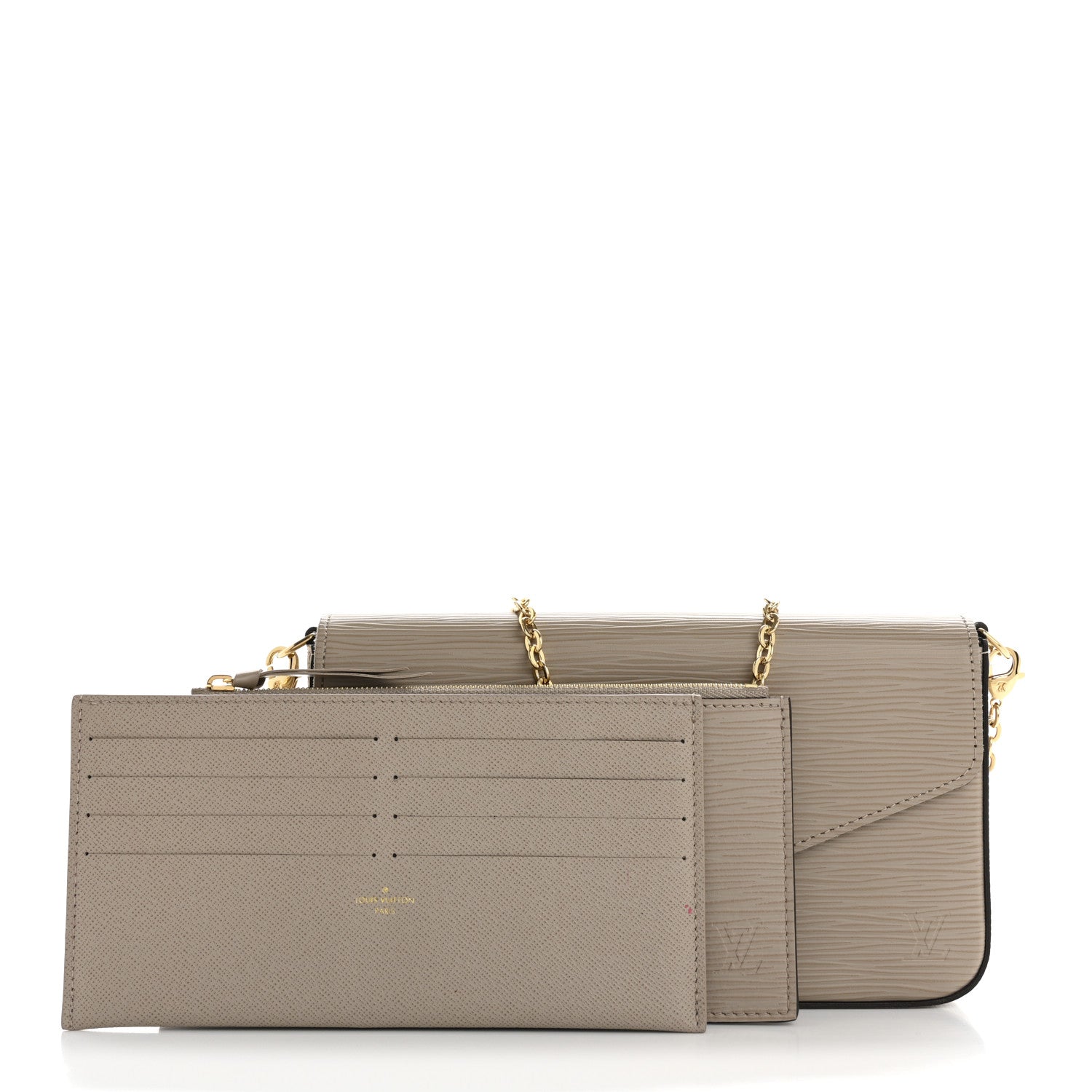 Epi Felicie Pochette Chain Wallet Galet