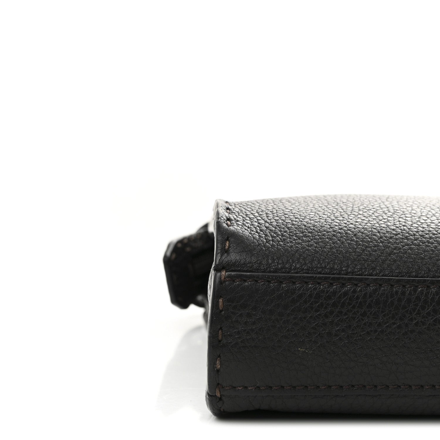 Calfskin Romano Selleria Large Peekaboo Iconic Fit Satchel Brown Milk Multicolor