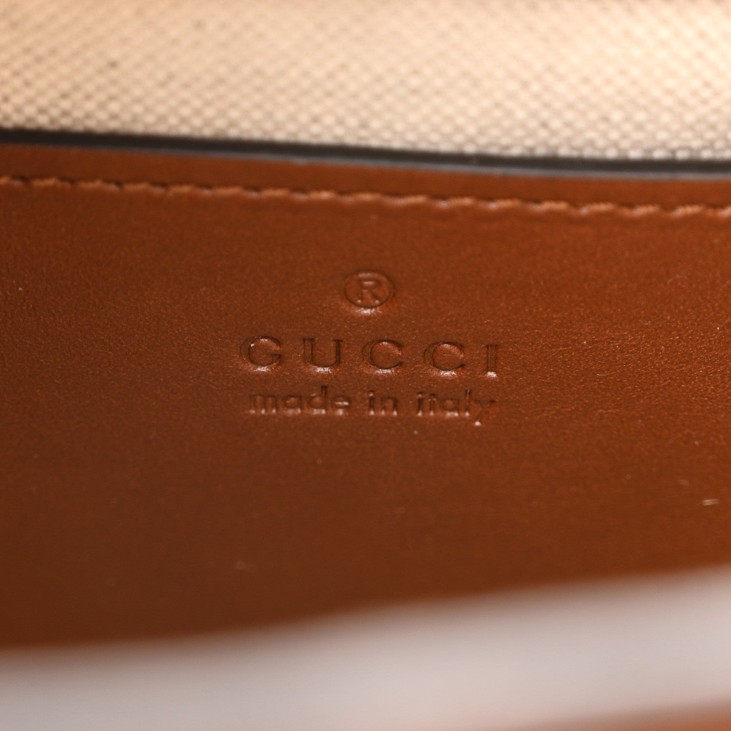 New Canvas Charisma Calfskin Crystal GG Monogram Mini Diana Tote Bag Camel Ebony