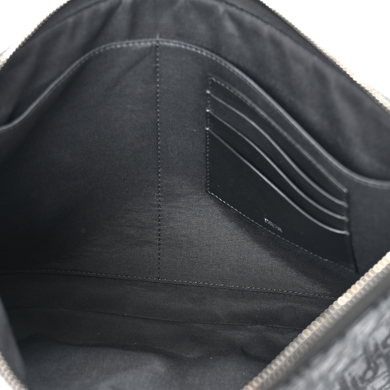 Oblique A4 Zipped Pouch Black