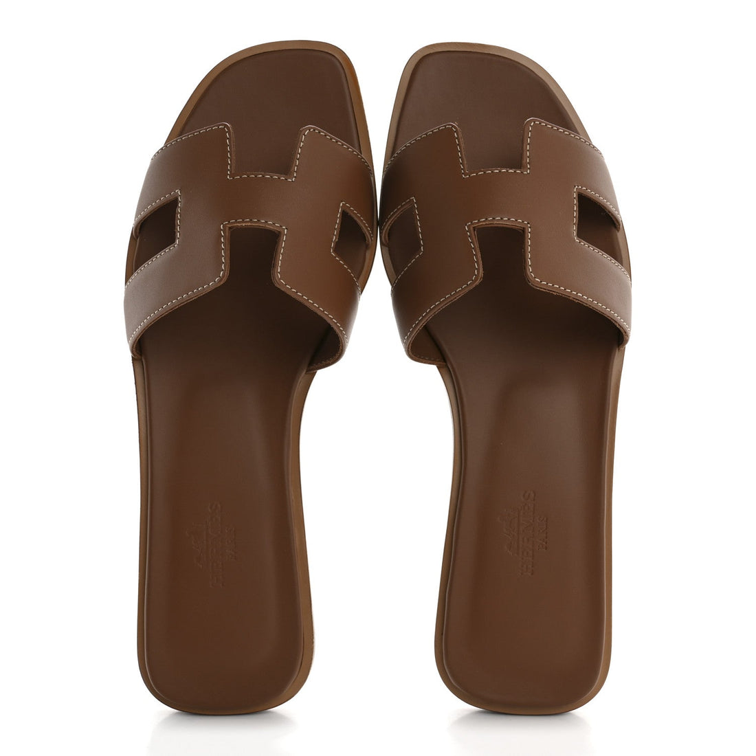 Box Calfskin Oran Sandals 37 Gold