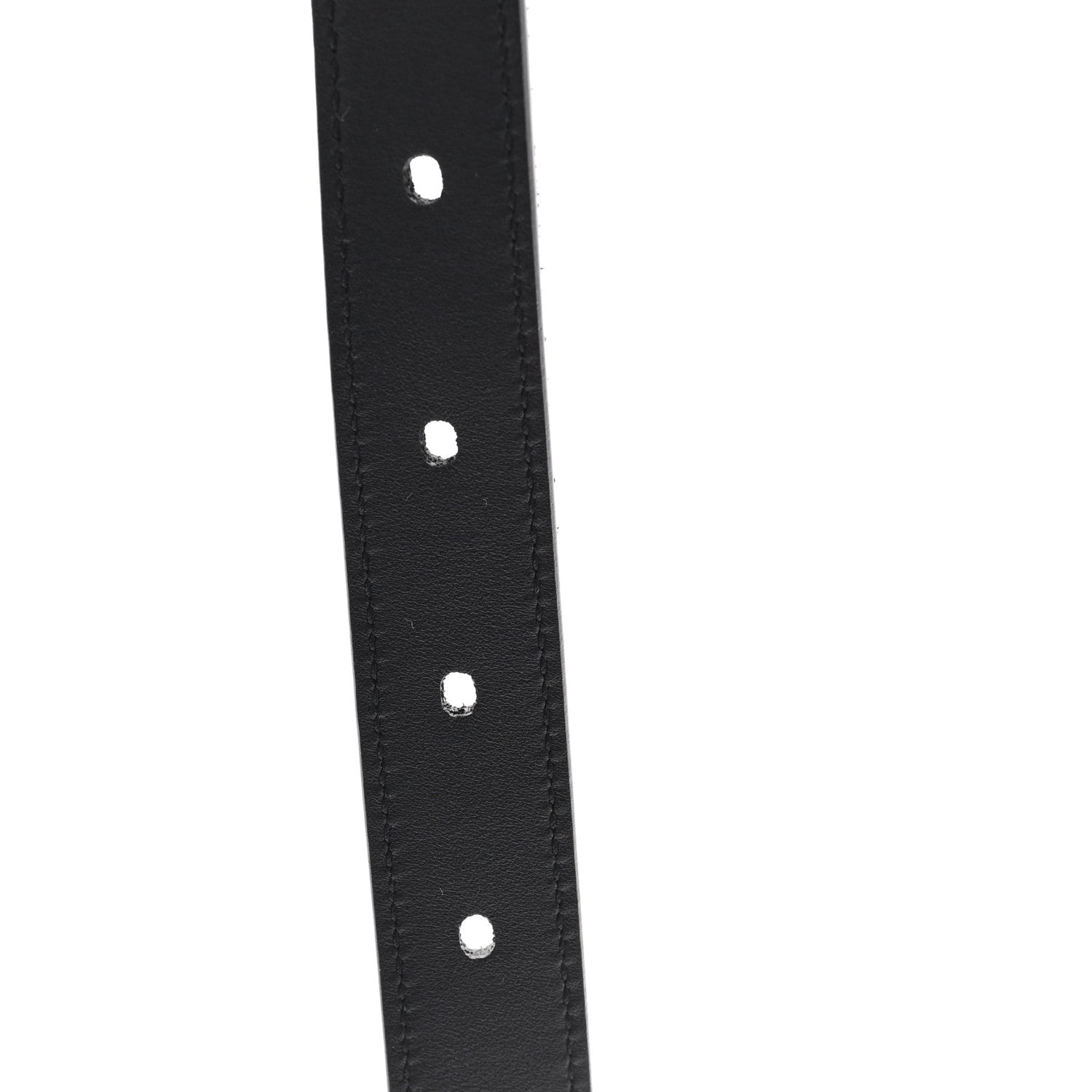 Suede Monogram Cassandre Extra Thin Square Buckle Belt 75 30 Black