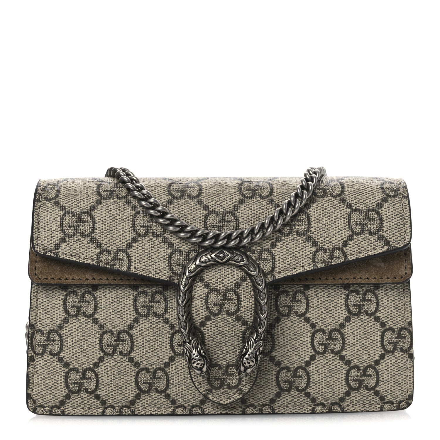 GG Supreme Monogram Super Mini Dionysus Shoulder Bag Taupe