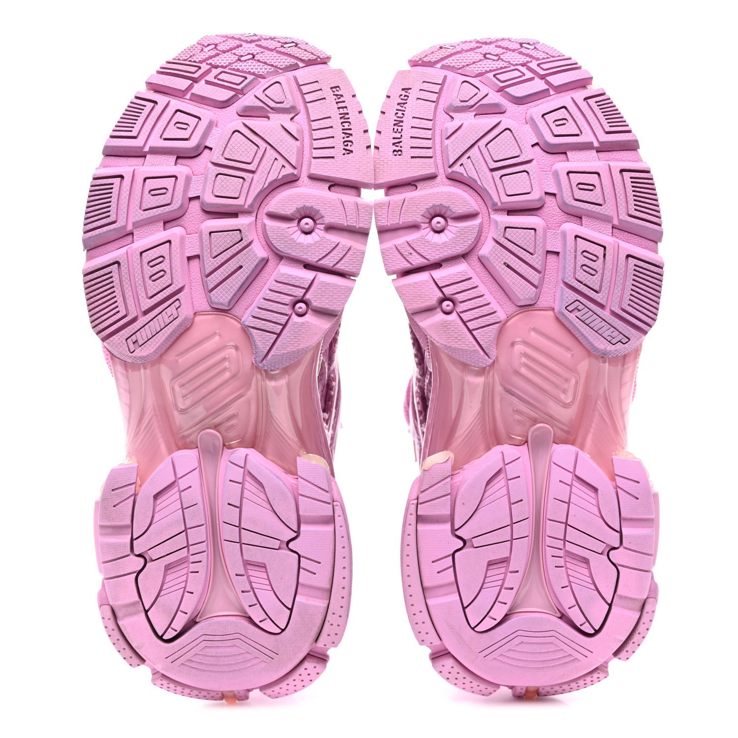 Mesh Rubber Distressed Womens Runner Sneakers 35 Pink
